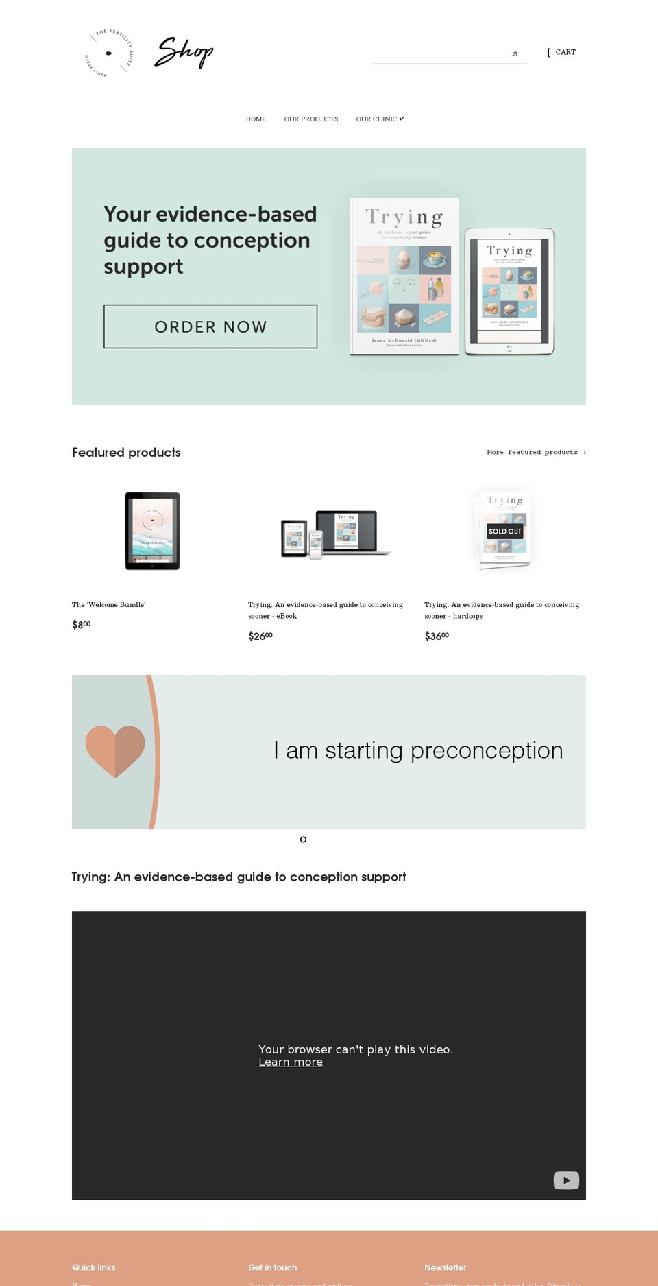 the-fertility-suite.myshopify.com shopify website screenshot
