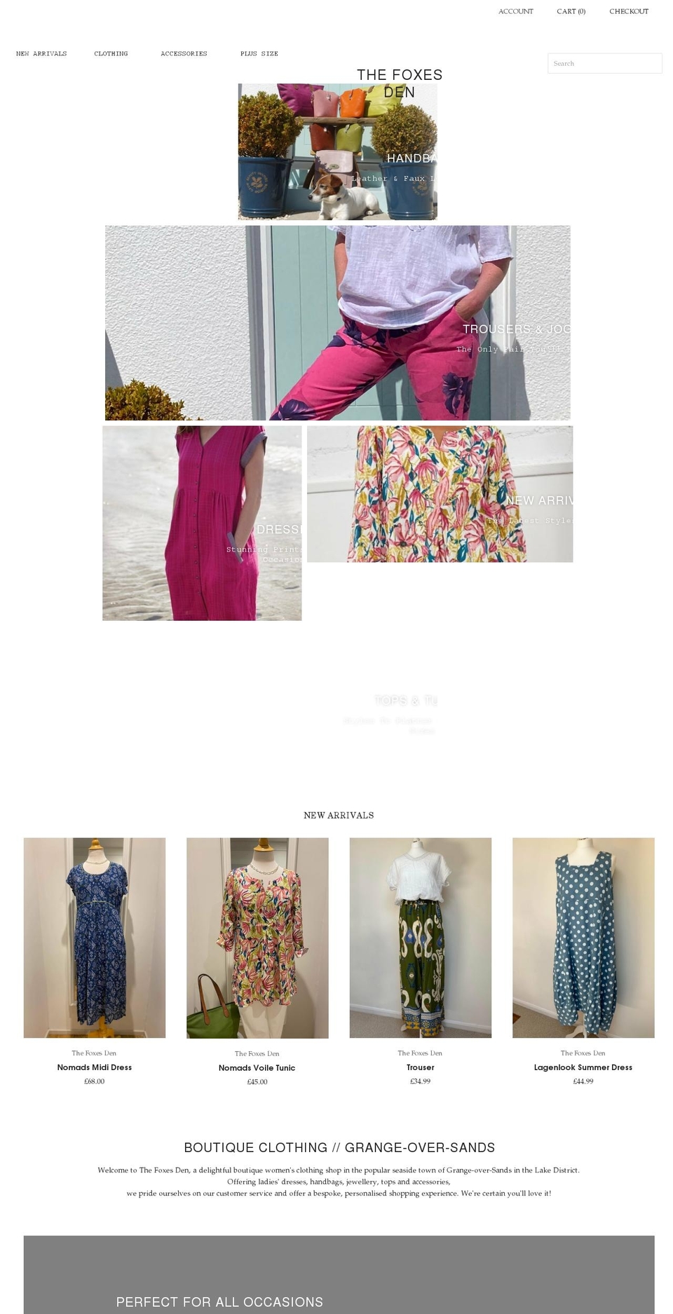 the-foxes-den.co.uk shopify website screenshot