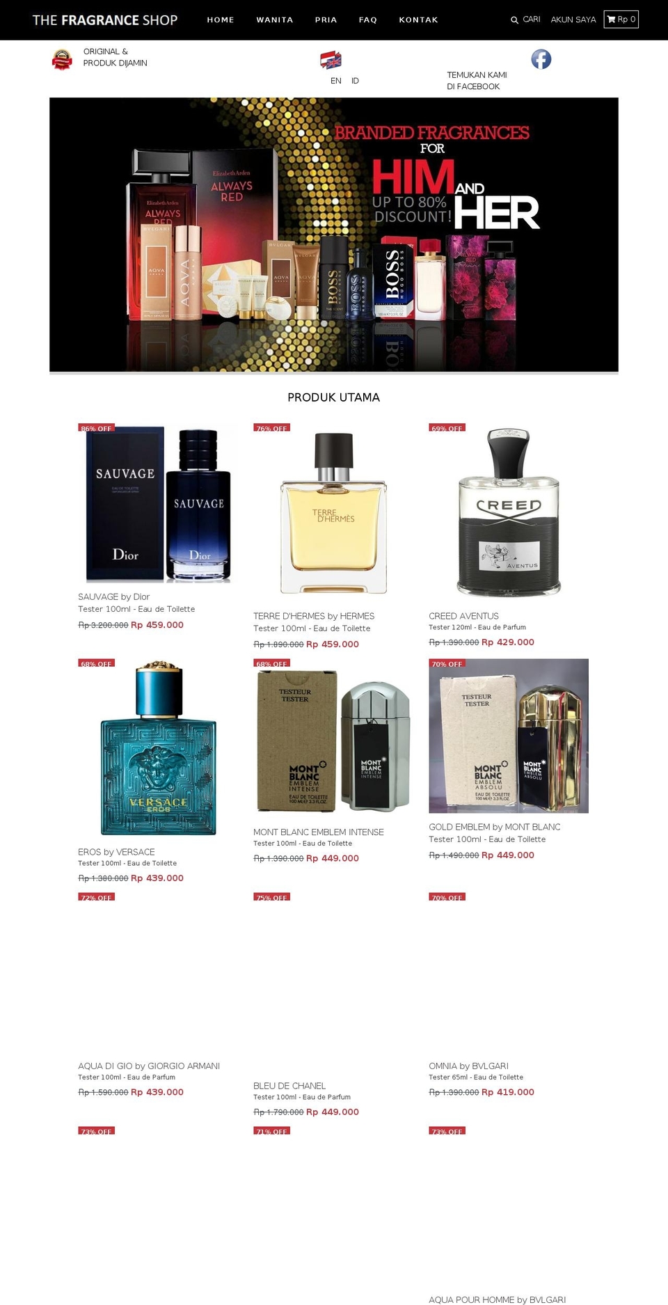 Tester Sale Shopify theme site example the-fragrance.com