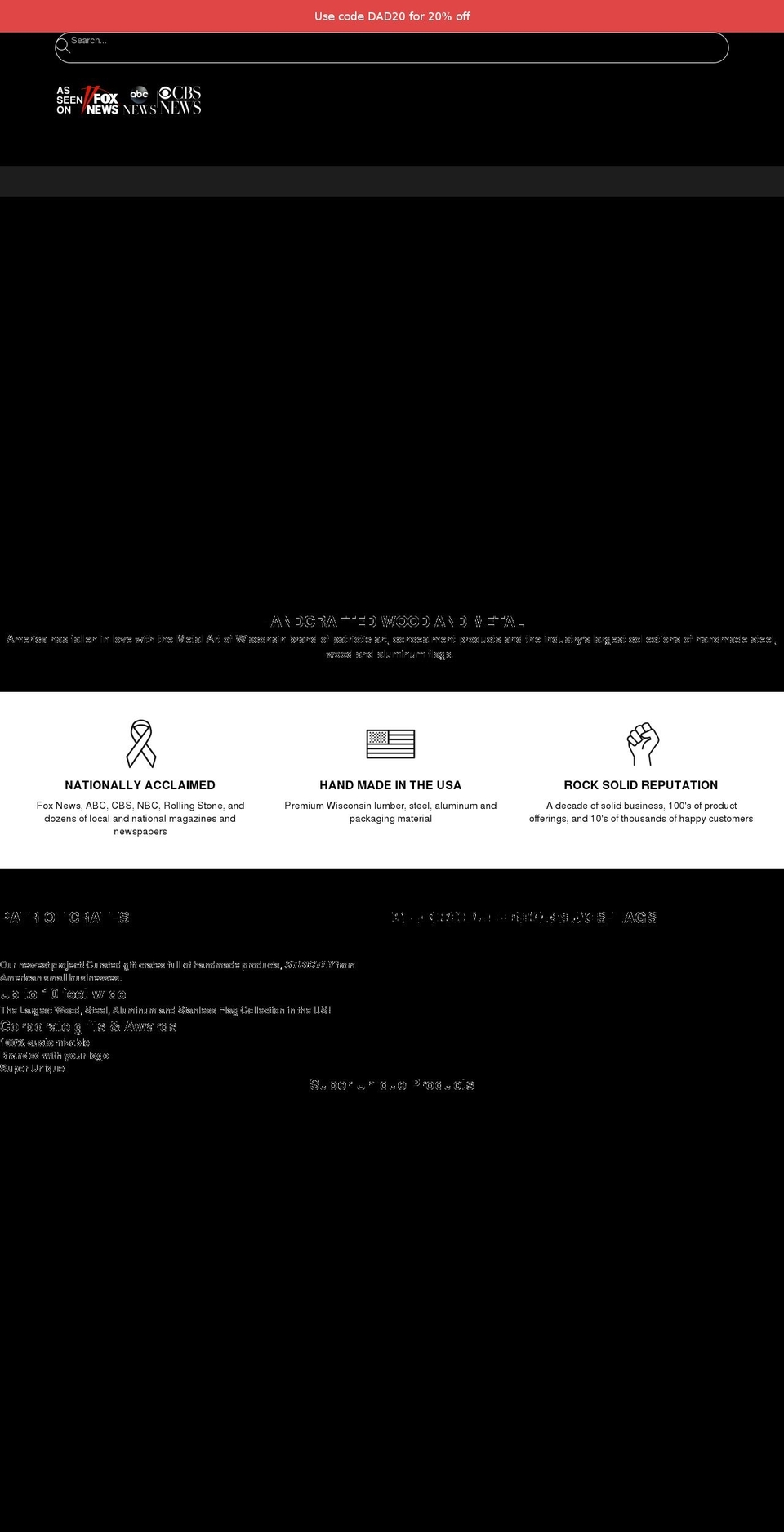 the-freedomcabinets.com — Shopify storefront screenshot