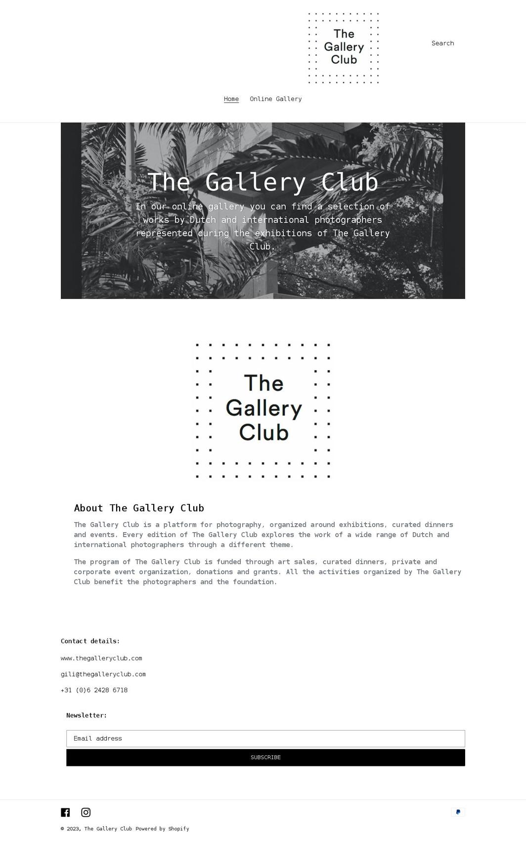 the-gallery-club.myshopify.com shopify website screenshot