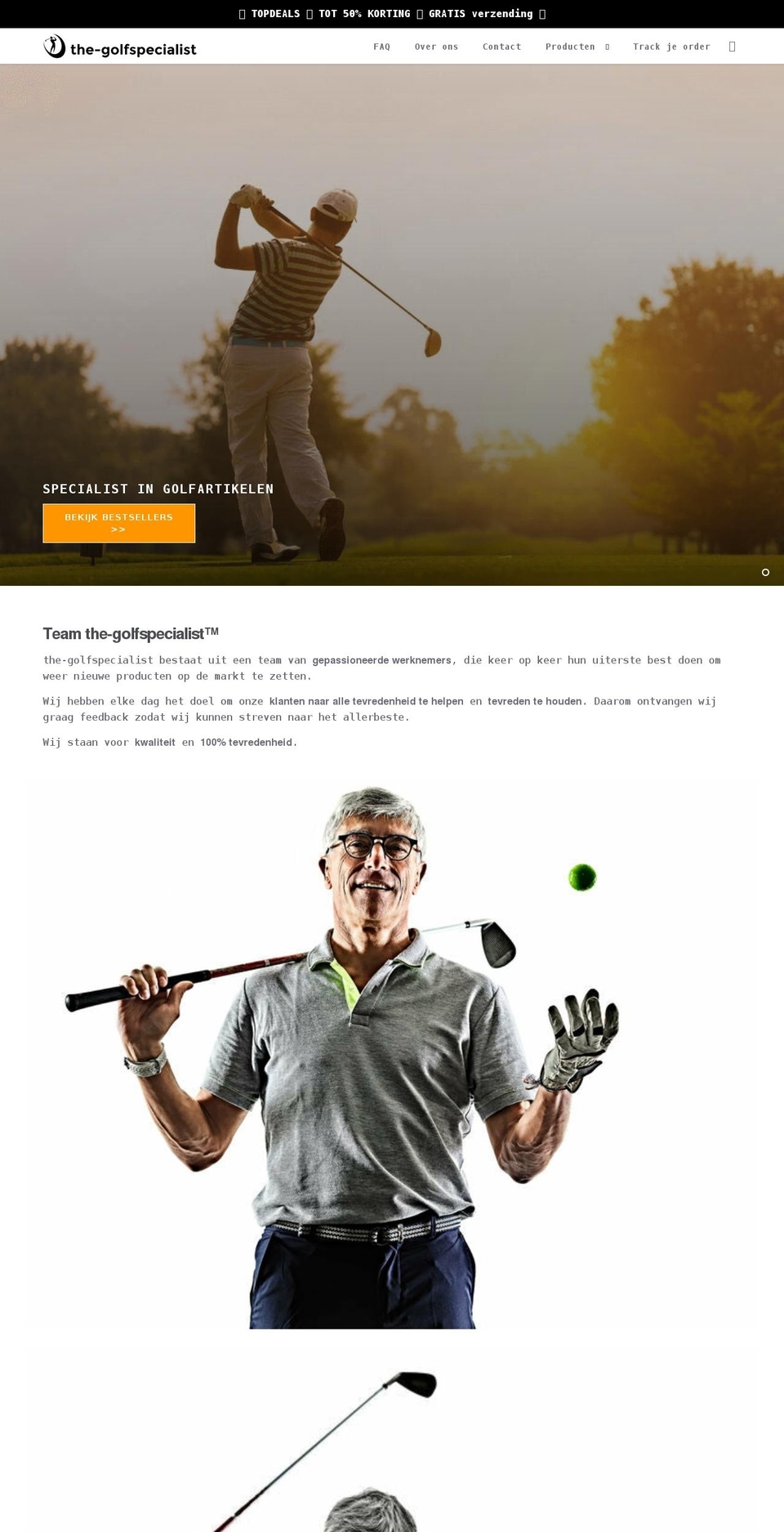 the-golfspecialist.com shopify website screenshot