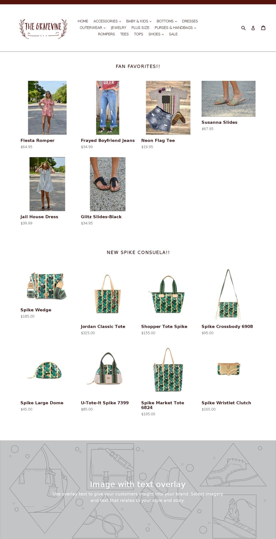 the-grapevine-boutique.com shopify website screenshot