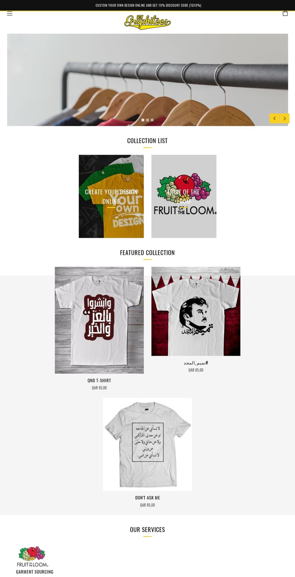 the-graphitees.com — Shopify storefront screenshot
