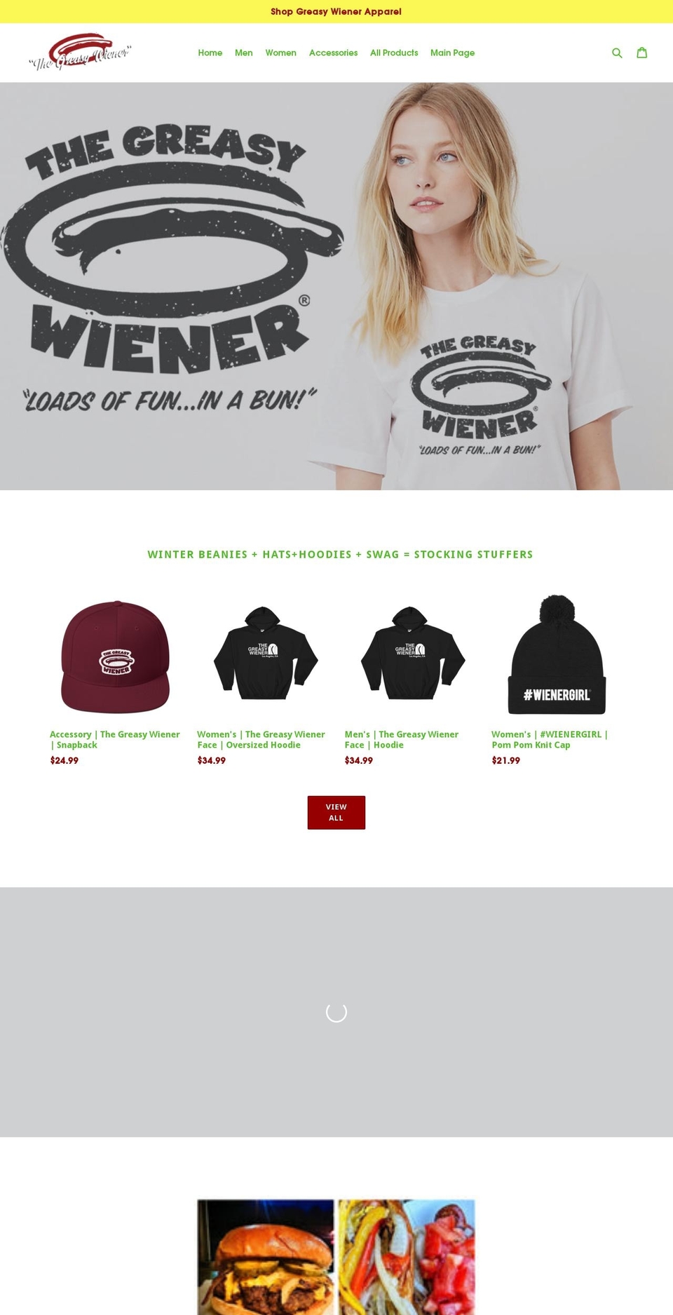 the-greasy-wiener.myshopify.com shopify website screenshot