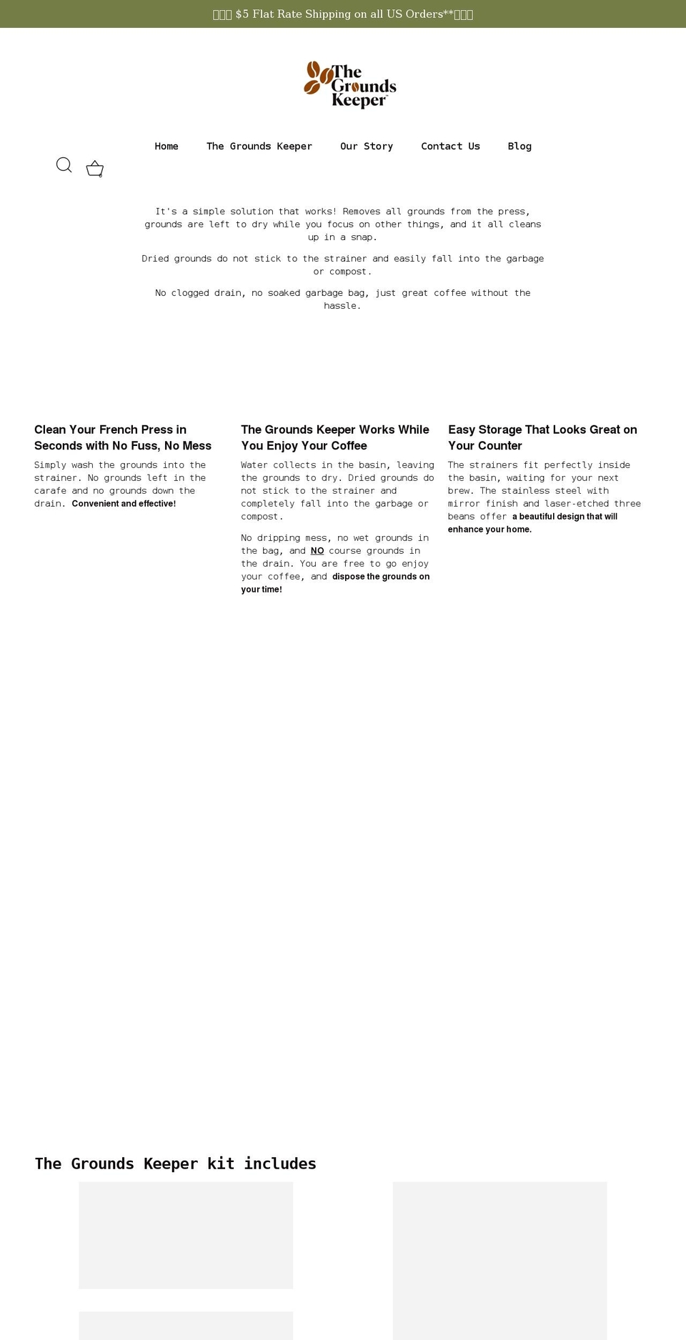 the-grounds-keeper.com shopify website screenshot