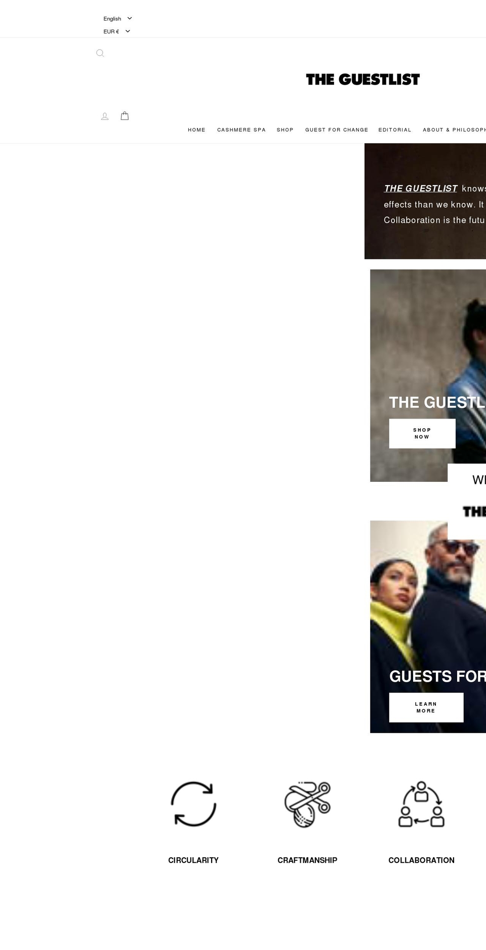 the-guestlist.com shopify website screenshot