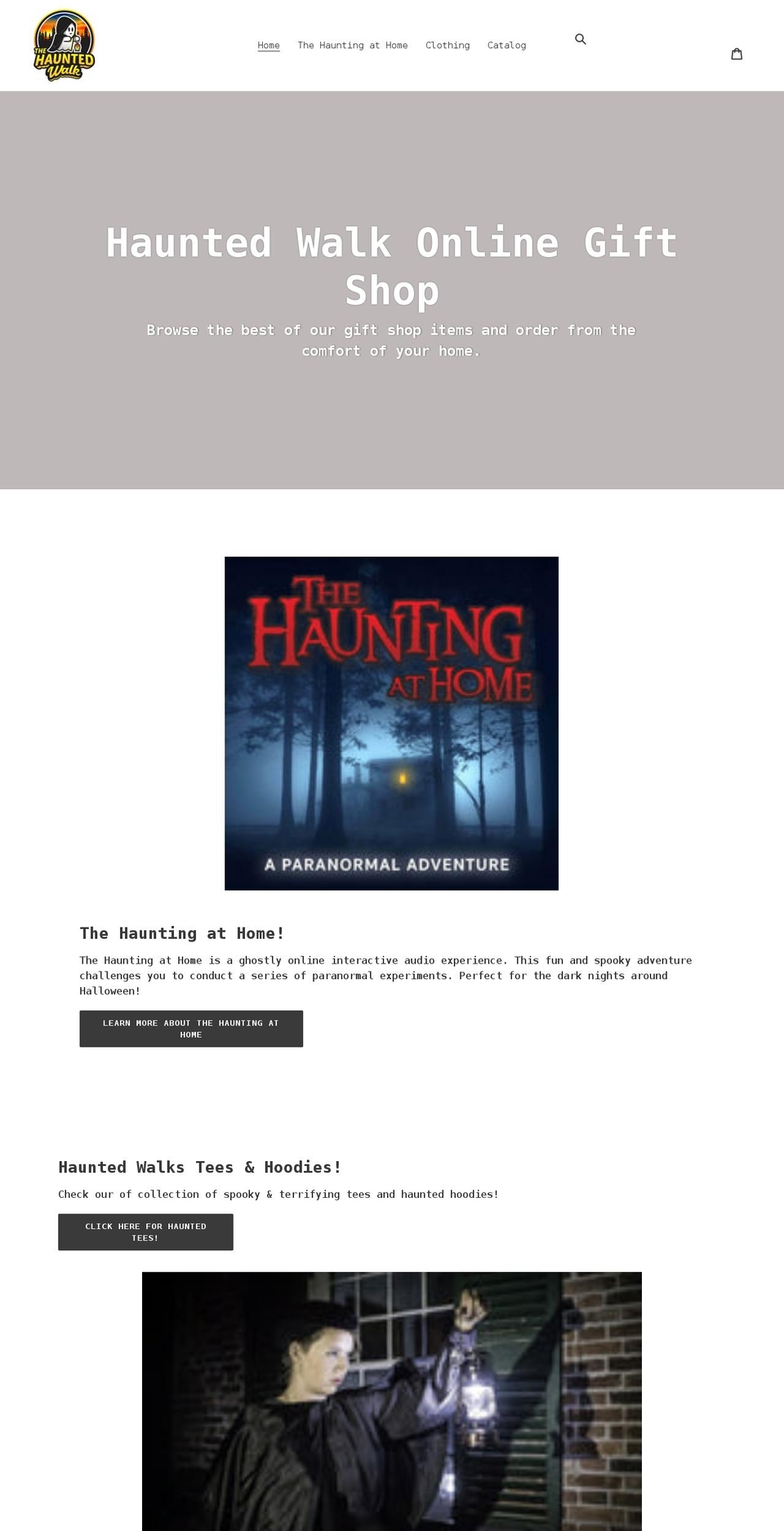the-haunted-walk-gift-shop.myshopify.com shopify website screenshot