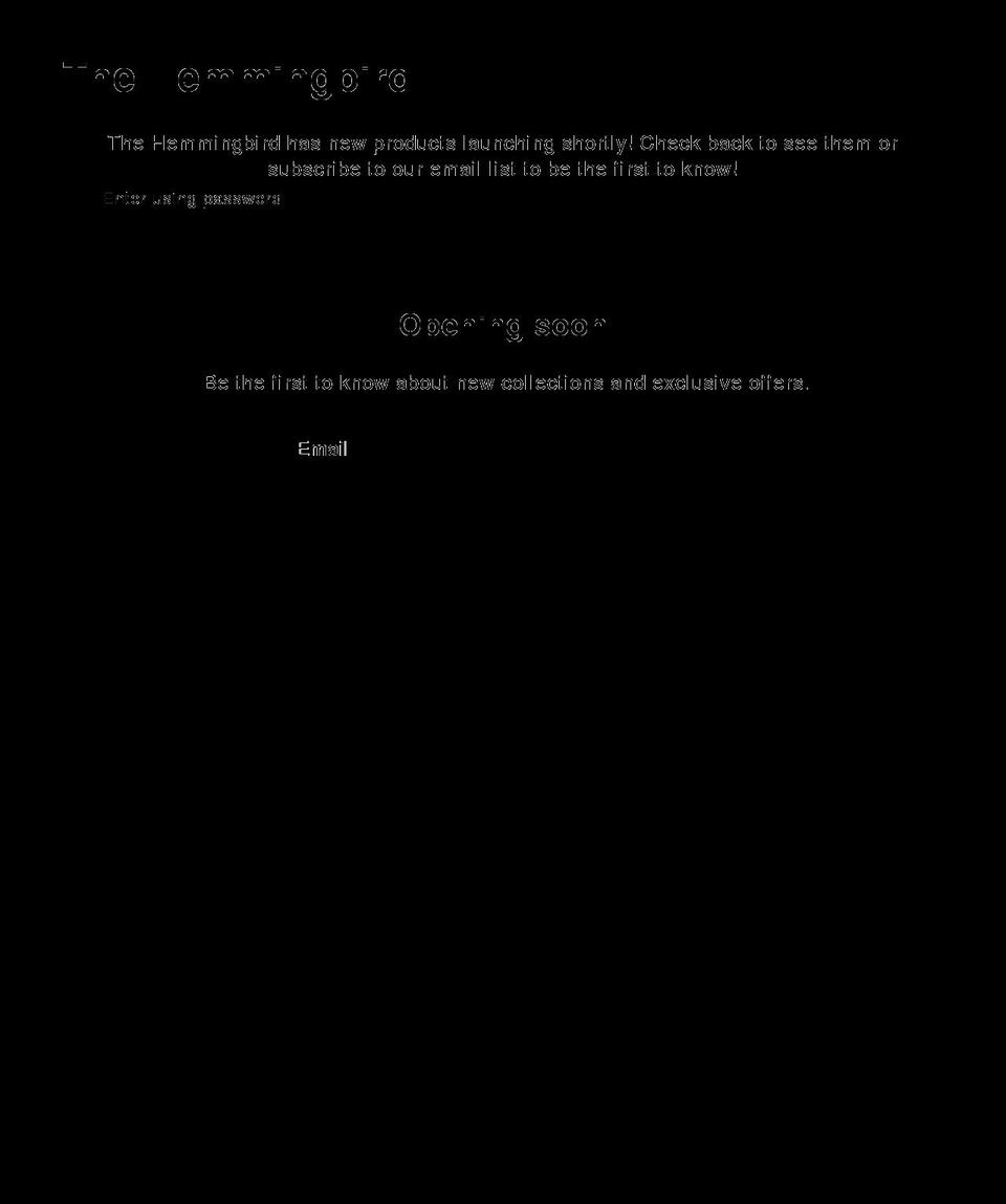the-hemmingbird.myshopify.com shopify website screenshot