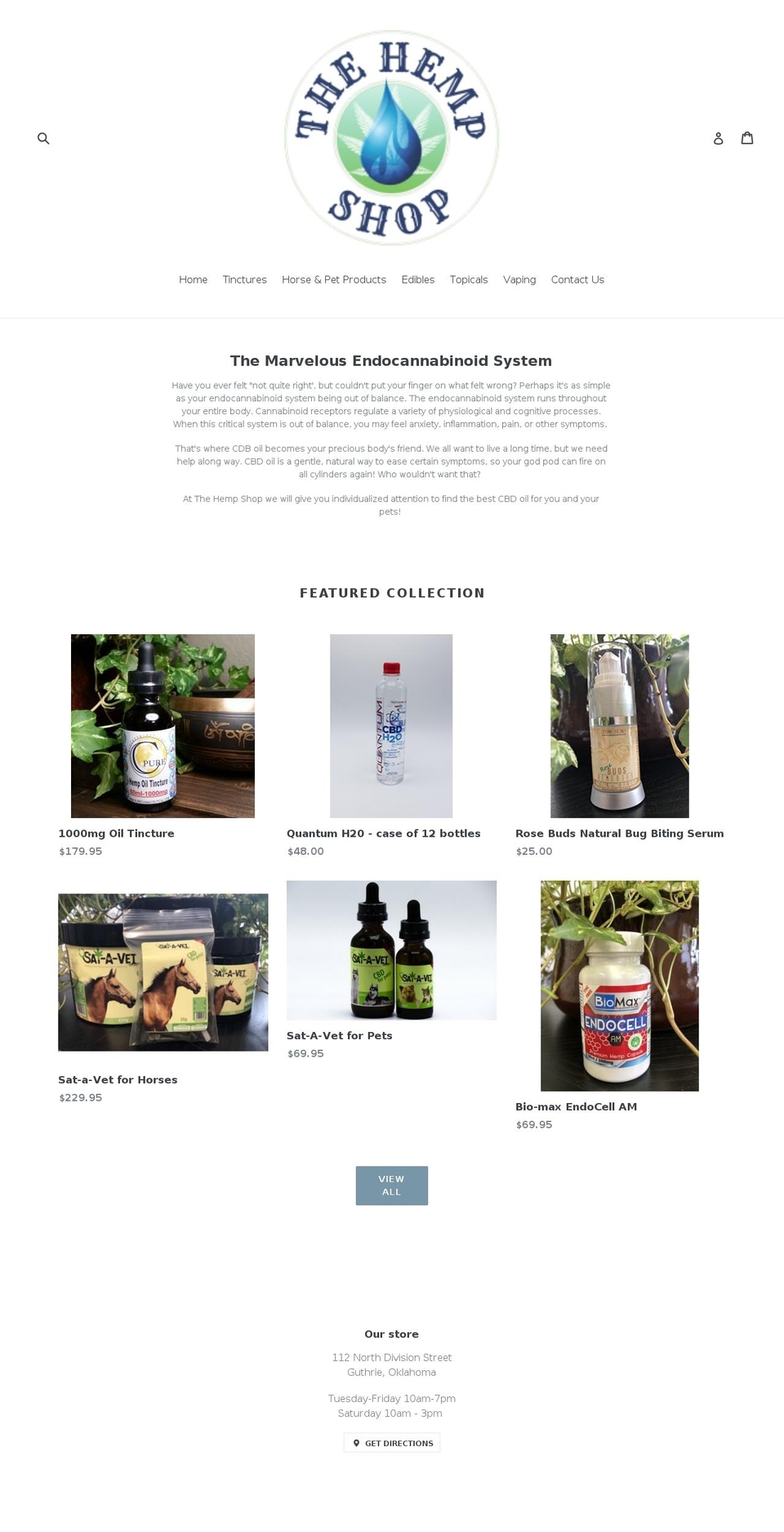 the-hemp-shop.com — Shopify storefront screenshot