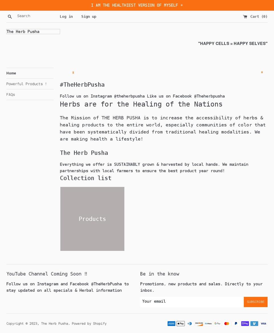 the-herb-pusha.myshopify.com shopify website screenshot