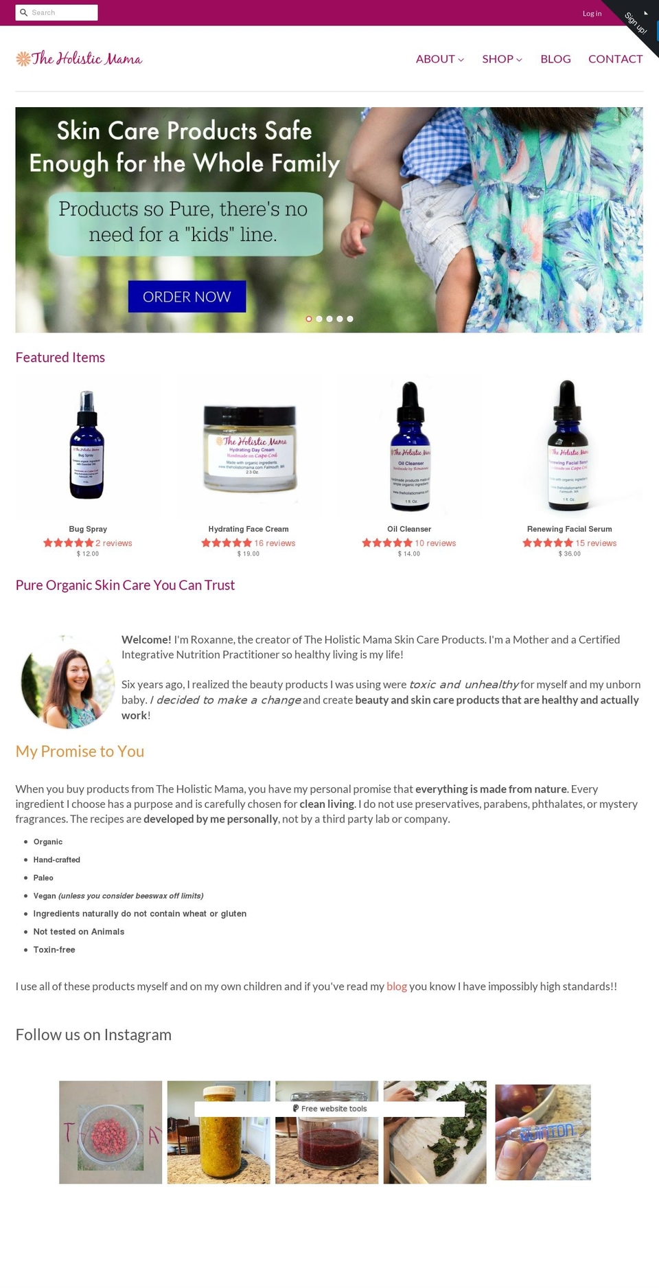the-holistic-mama.myshopify.com shopify website screenshot