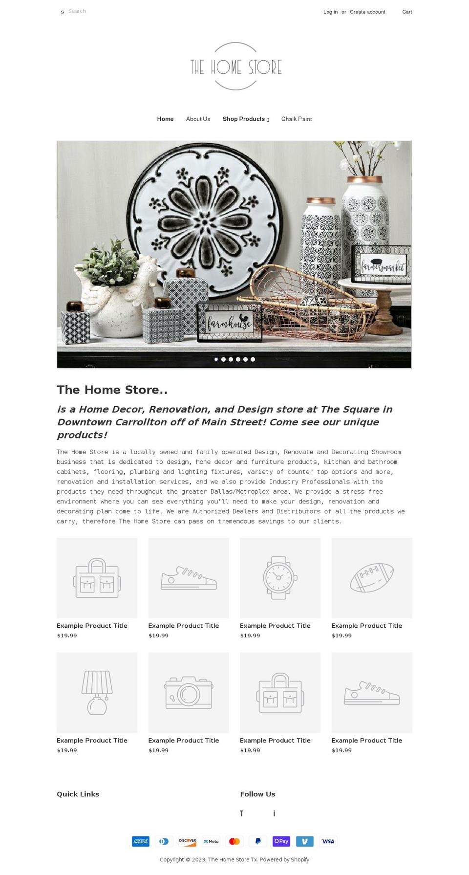 the-home-store-tx.myshopify.com shopify website screenshot