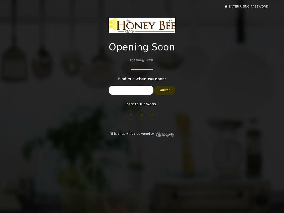the-honey-bee-store.myshopify.com shopify website screenshot