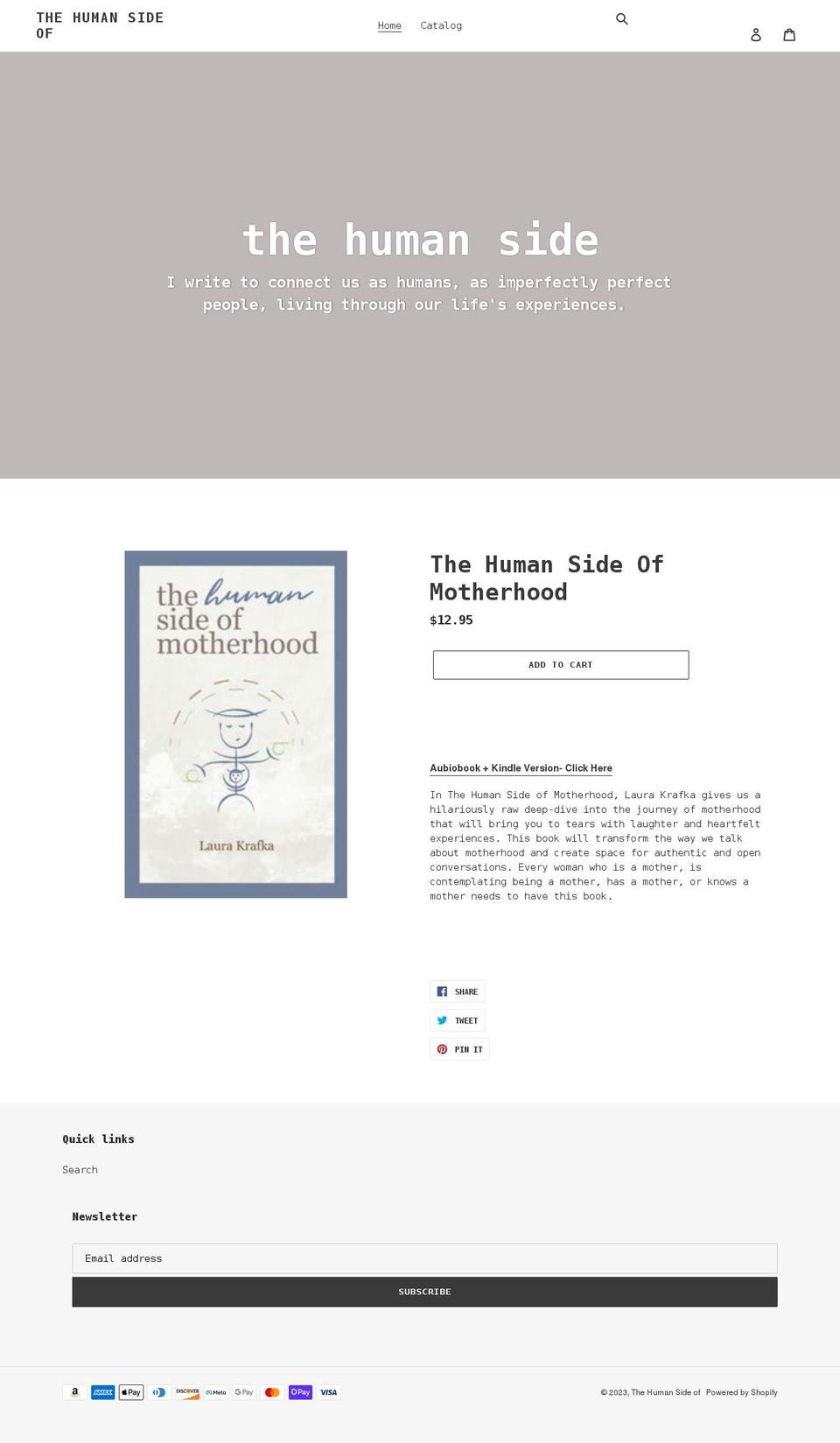 the-human-side-of.myshopify.com shopify website screenshot