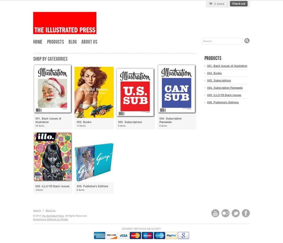 the-illustrated-press.myshopify.com shopify website screenshot