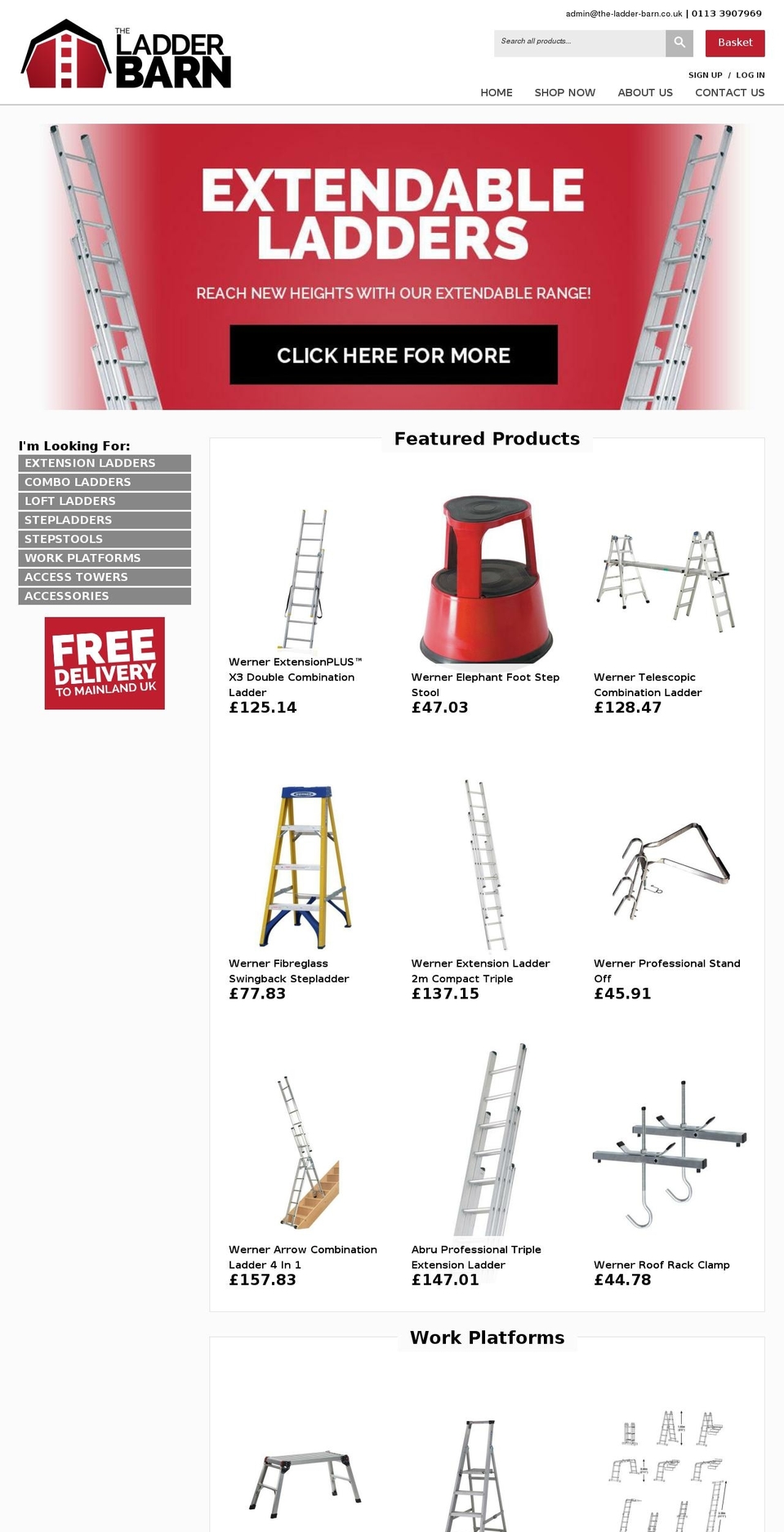 the-ladder-barn.co.uk shopify website screenshot