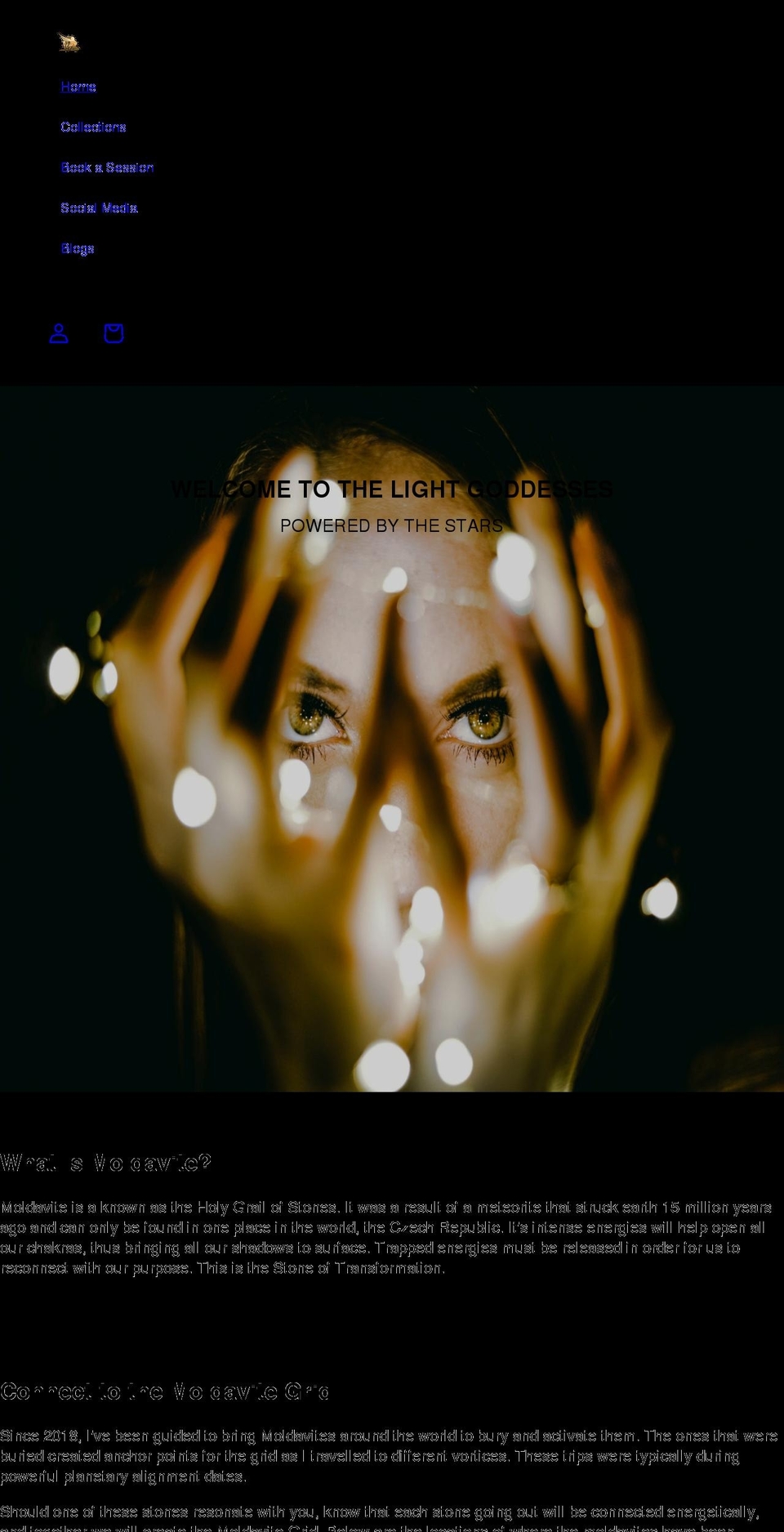 the-light-goddesses.myshopify.com shopify website screenshot
