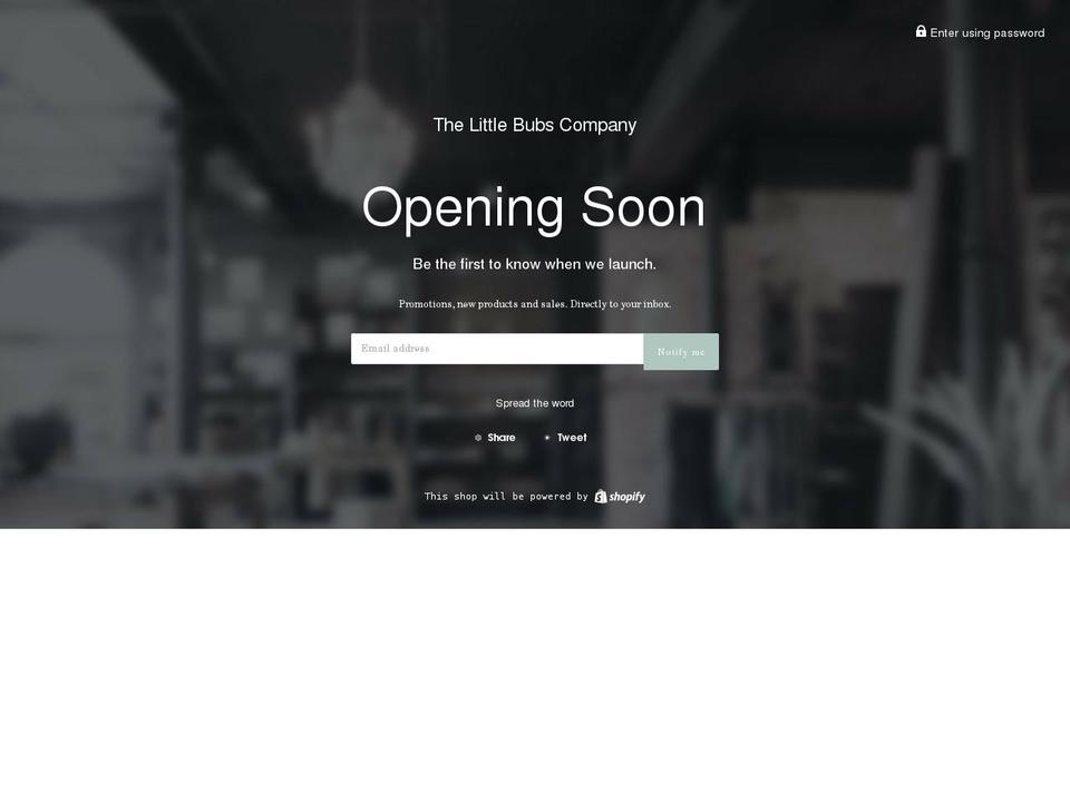 Website v Shopify theme site example the-little-bubs-company.myshopify.com