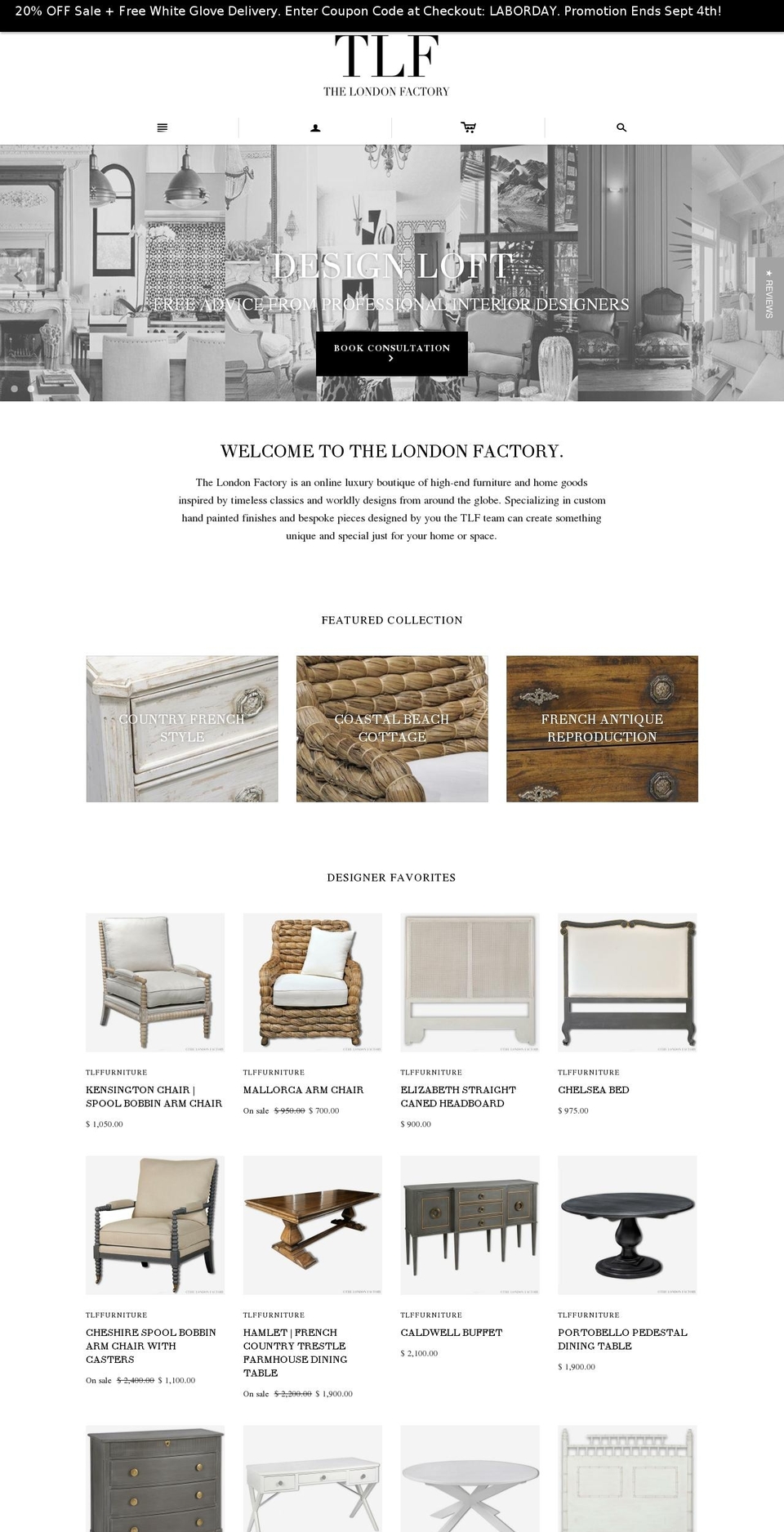 the-london-factory.biz shopify website screenshot