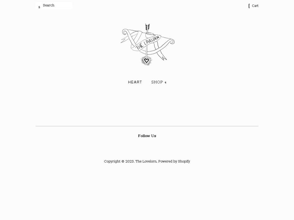 the-lovelorn.com shopify website screenshot