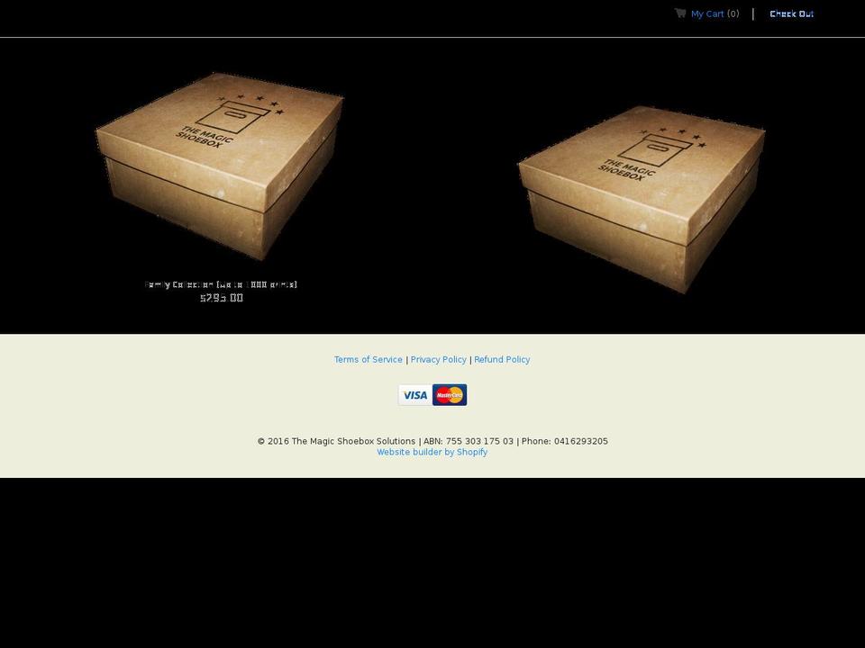 the-magic-shoebox.myshopify.com shopify website screenshot