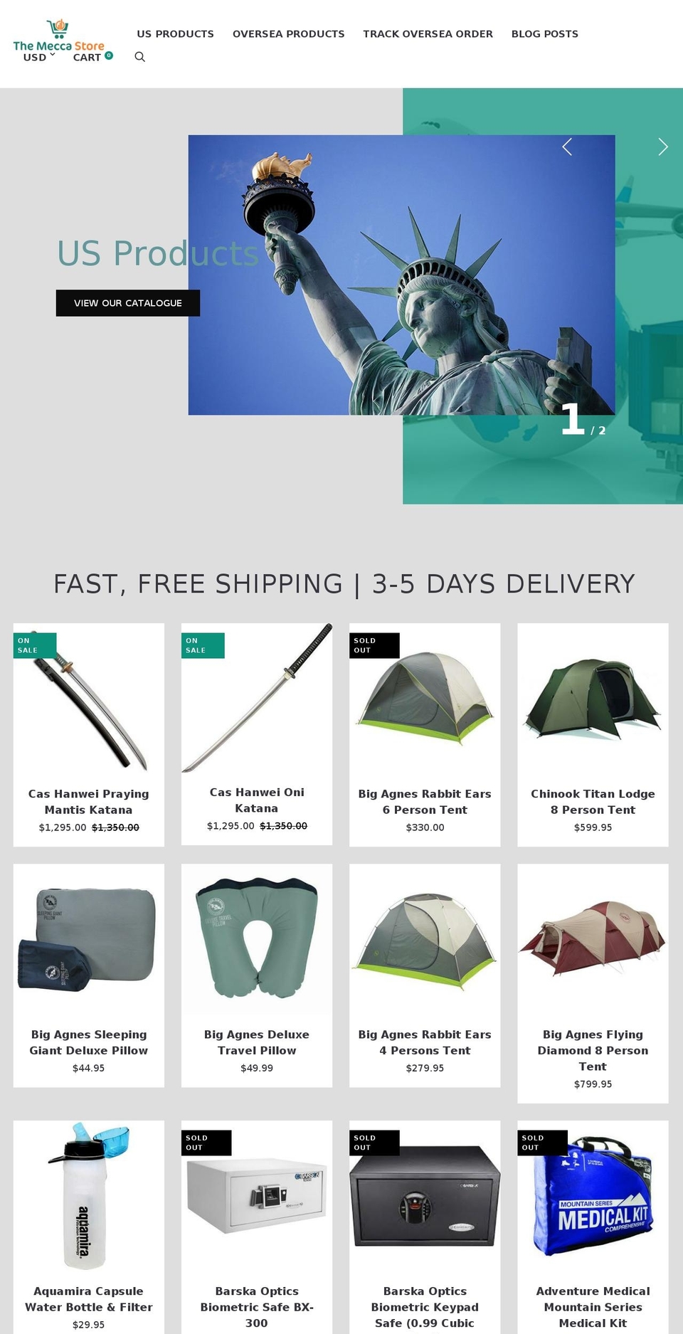 the-mecca-store.com — Shopify storefront screenshot