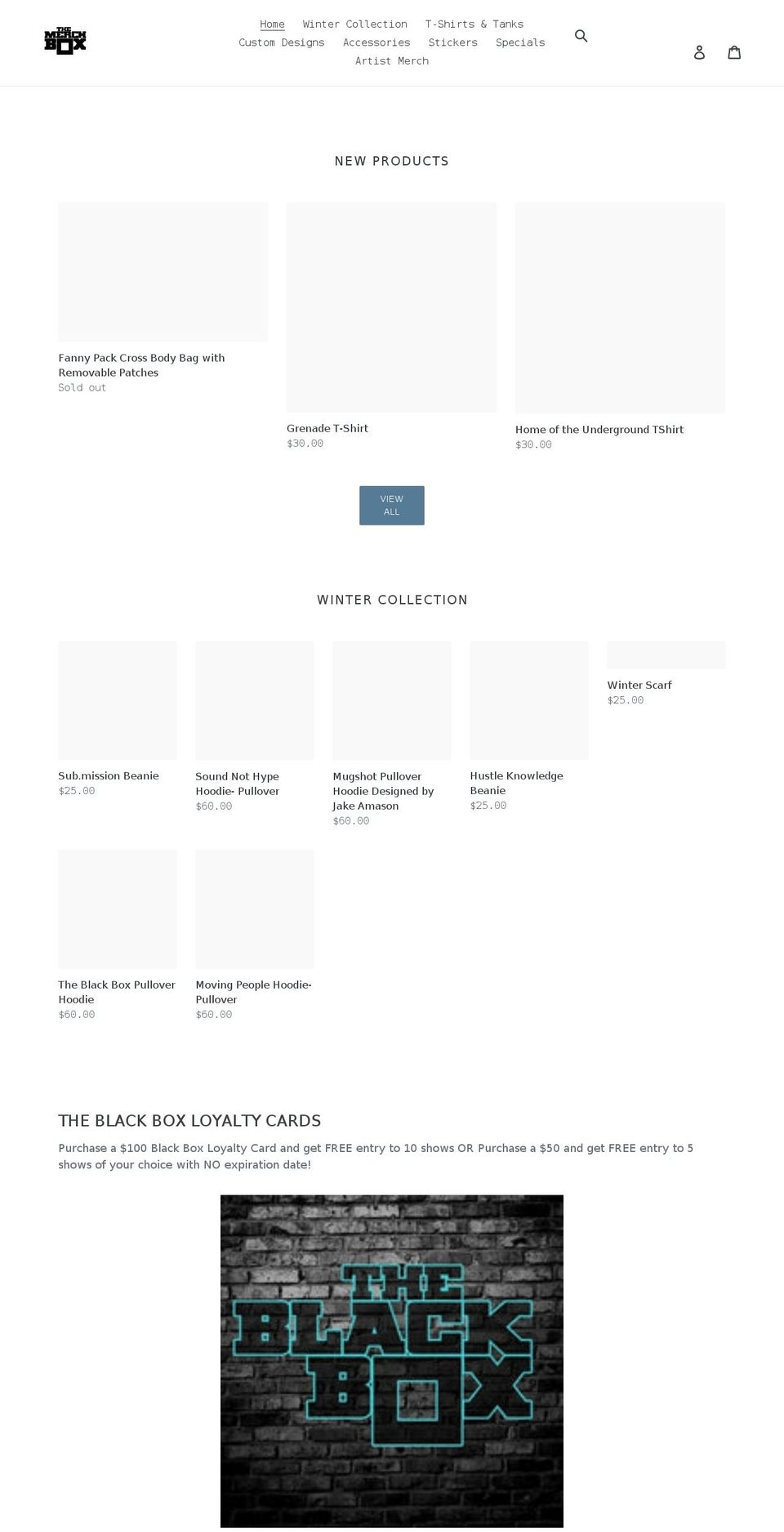 the-merch-b0x.myshopify.com shopify website screenshot