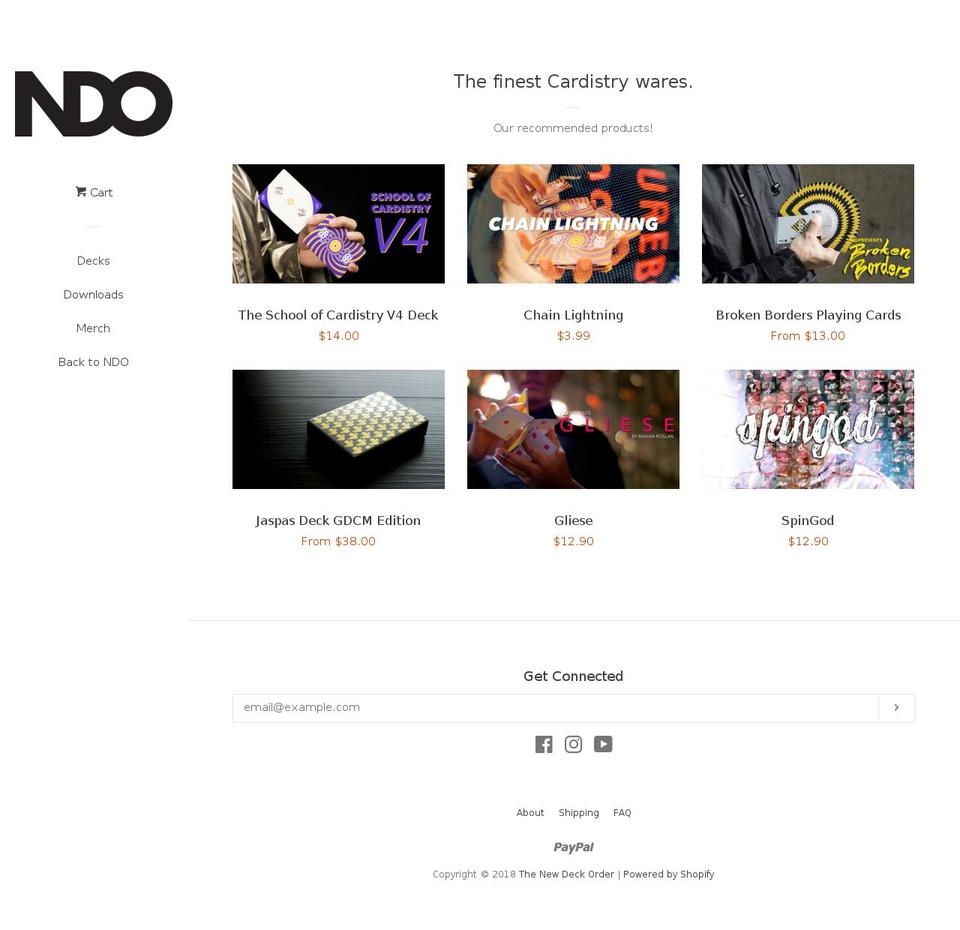 the-new-deck-order.myshopify.com shopify website screenshot