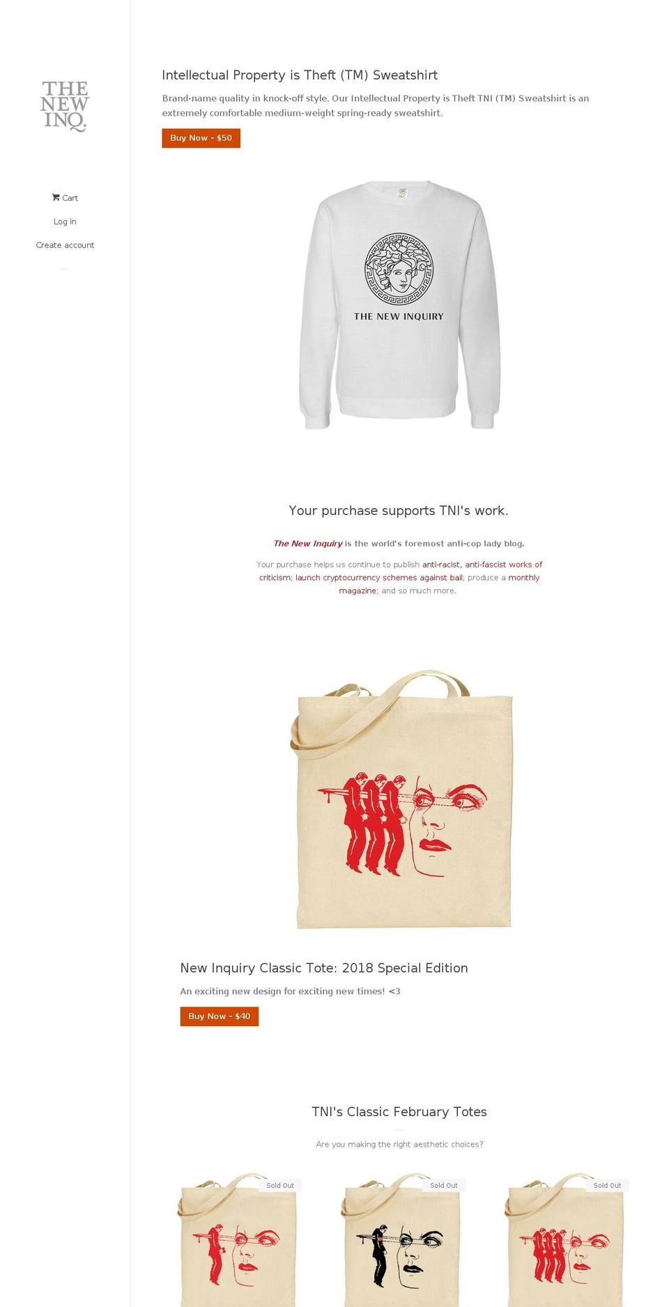 the-new-inquiry-store.myshopify.com shopify website screenshot