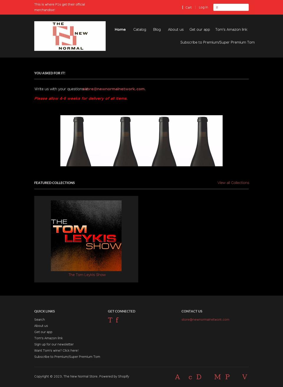 the-new-normal-store.myshopify.com shopify website screenshot