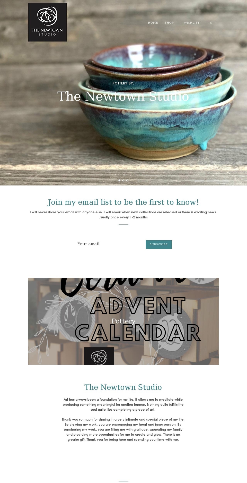the-newtown-studio.com shopify website screenshot