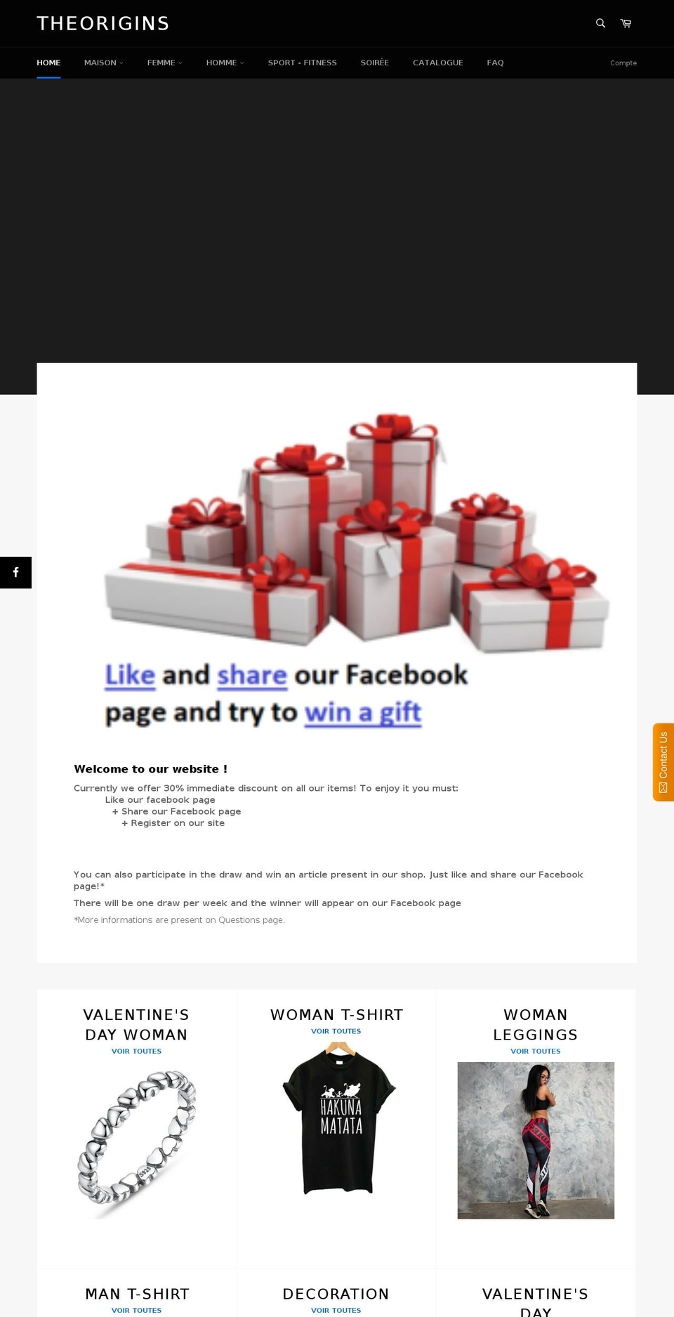 the-origins.com — Shopify storefront screenshot