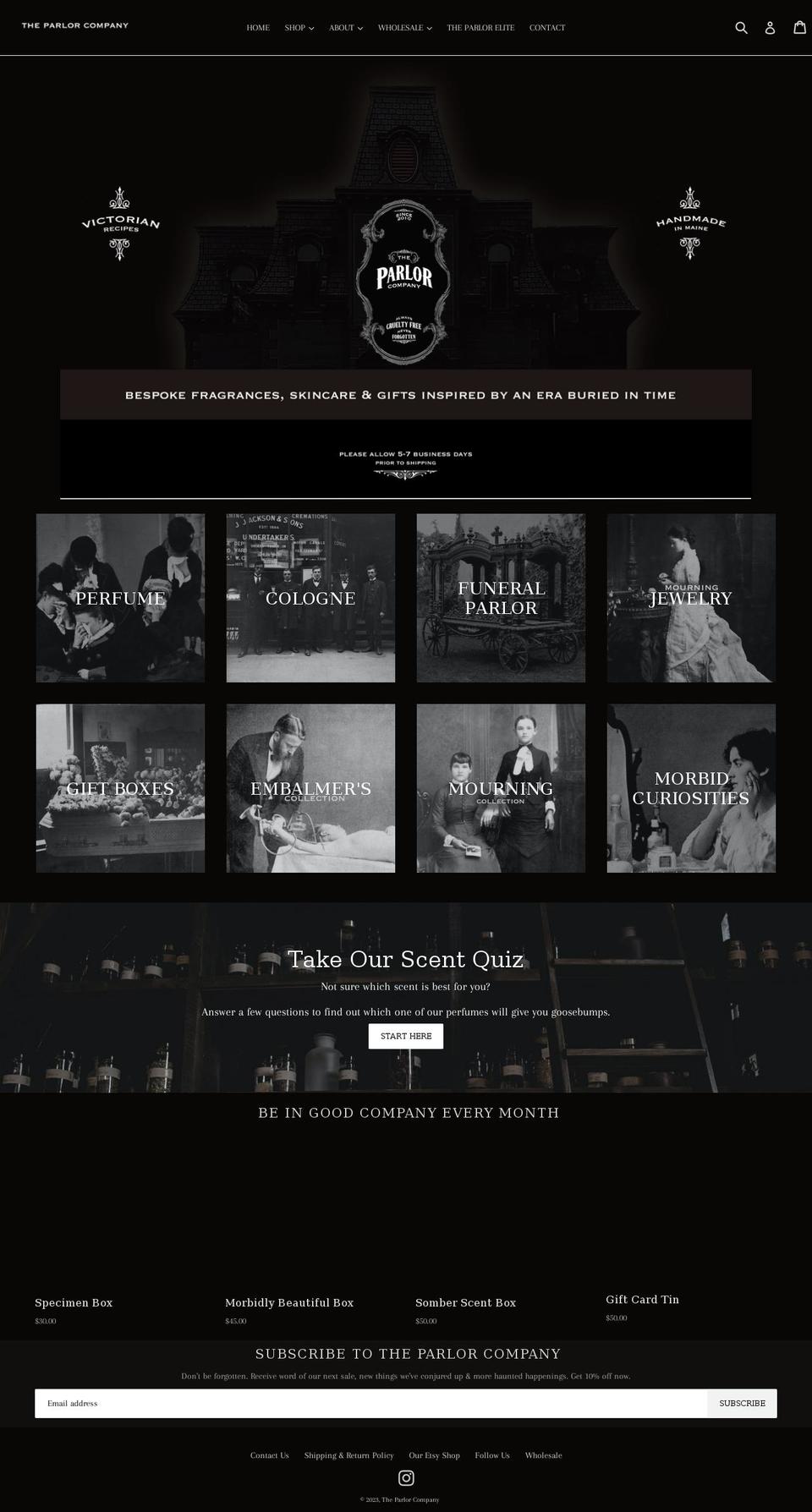 the-parlor-company.myshopify.com shopify website screenshot
