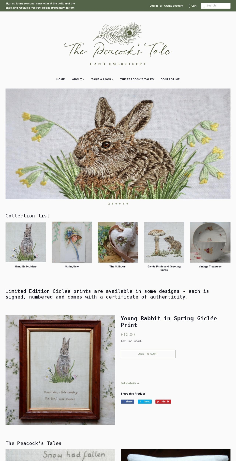 the-peacocks-tale.co.uk shopify website screenshot