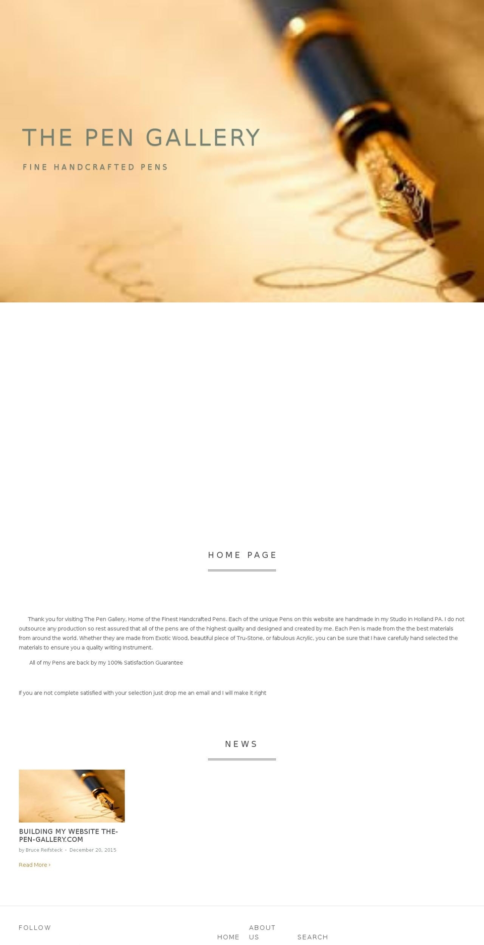 the-pen-gallery.com shopify website screenshot