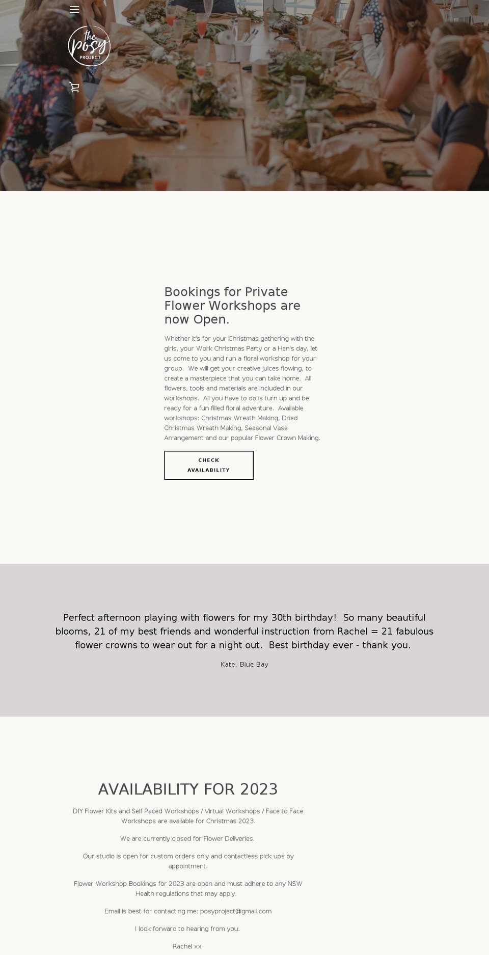 the-posy-project.myshopify.com shopify website screenshot