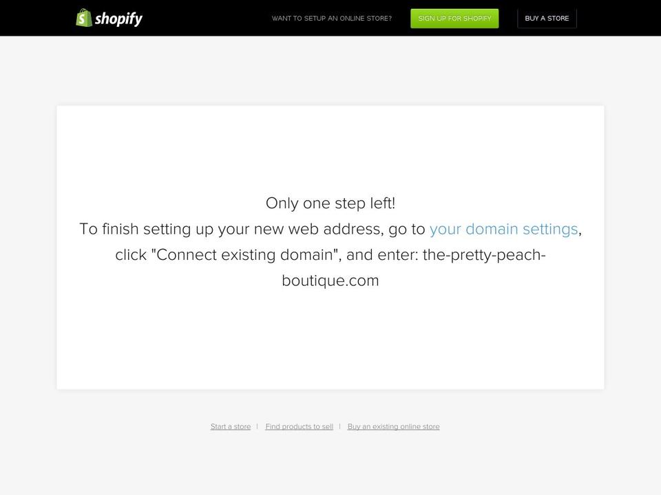 the-pretty-peach-boutique.com shopify website screenshot