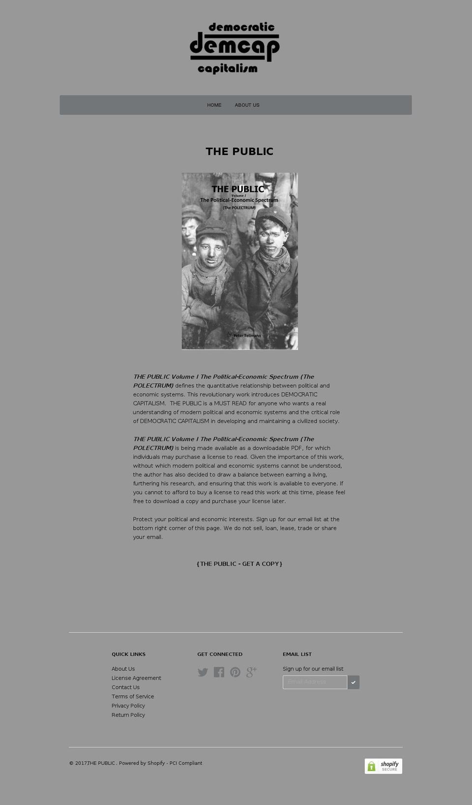 the-public.com shopify website screenshot