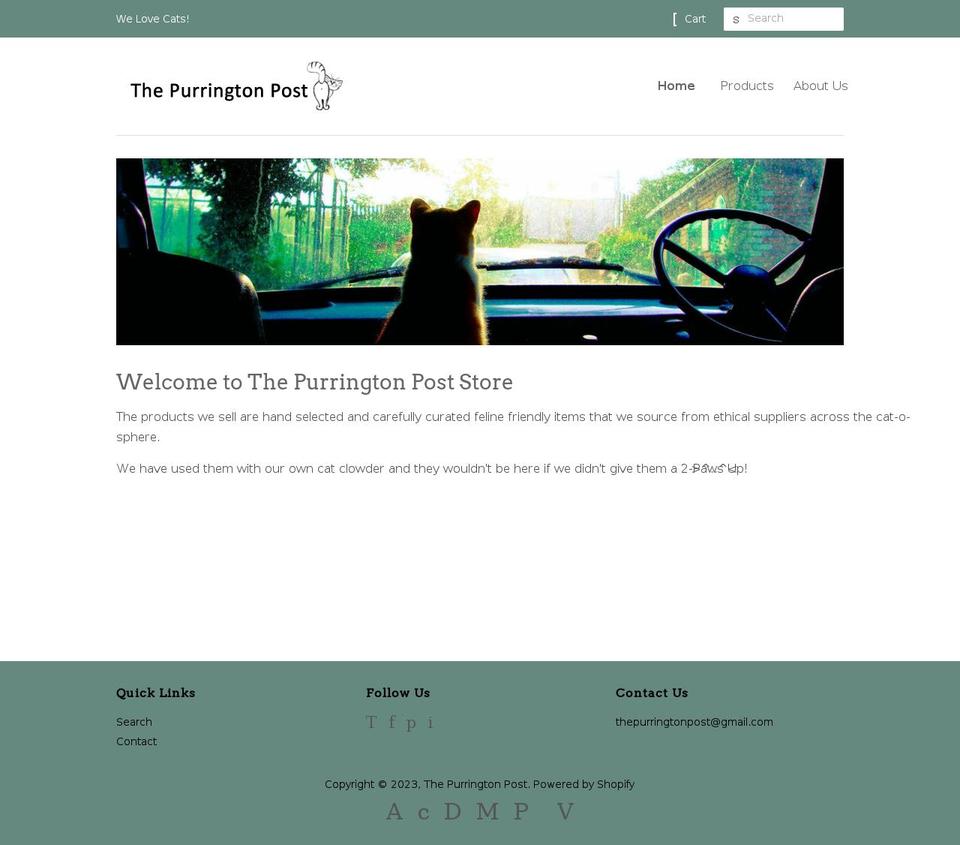 the-purrington-post.myshopify.com shopify website screenshot