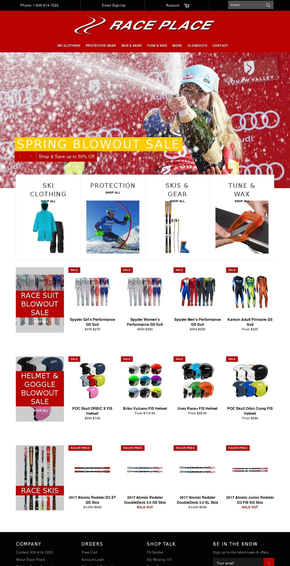 the-raceplace.com shopify website screenshot