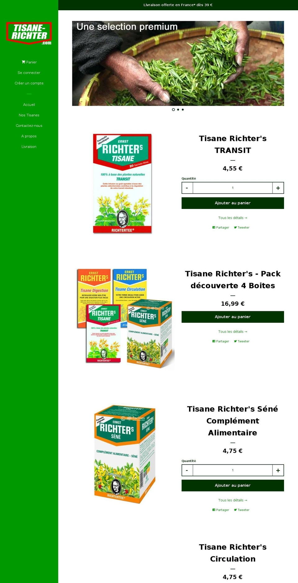 the-richter.com — Shopify storefront screenshot