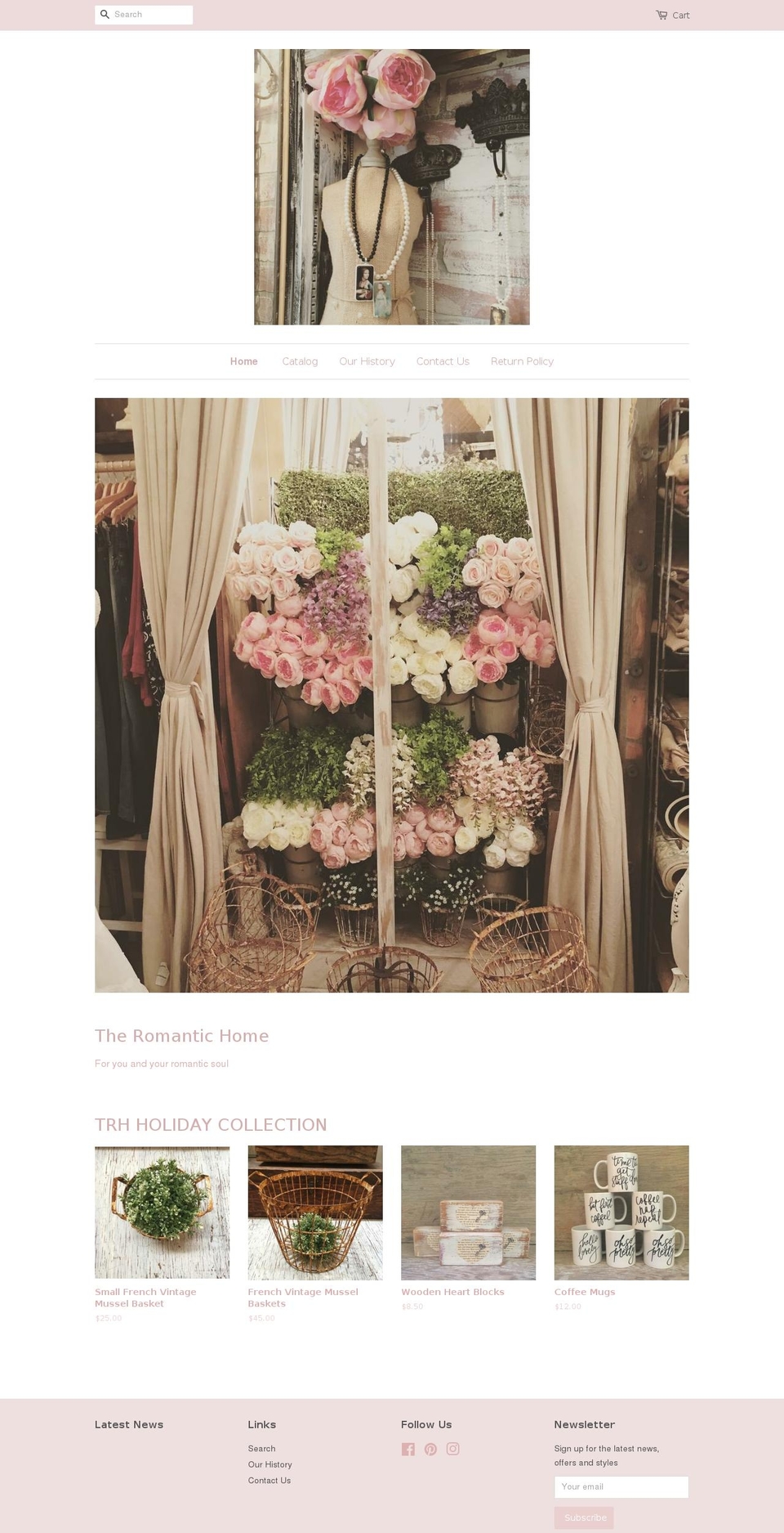 the-romantic-home.com — Shopify storefront screenshot