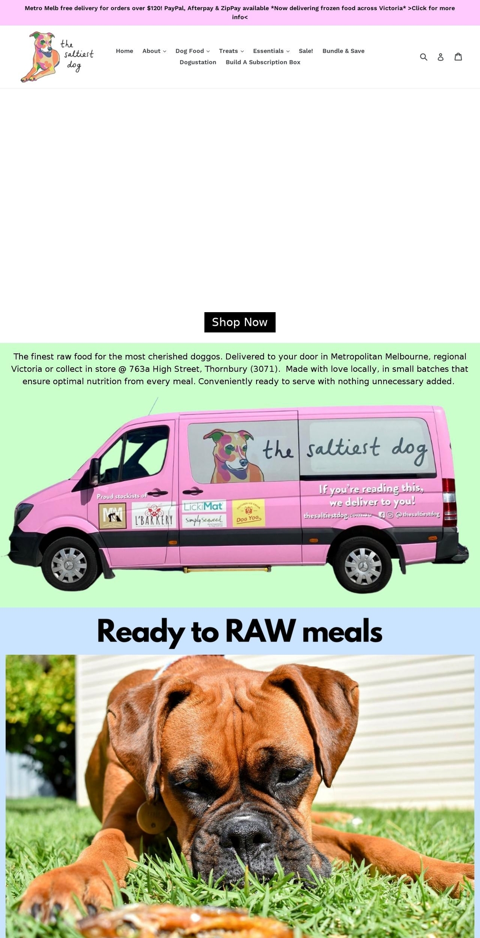 the-saltiest-dog.com.au shopify website screenshot