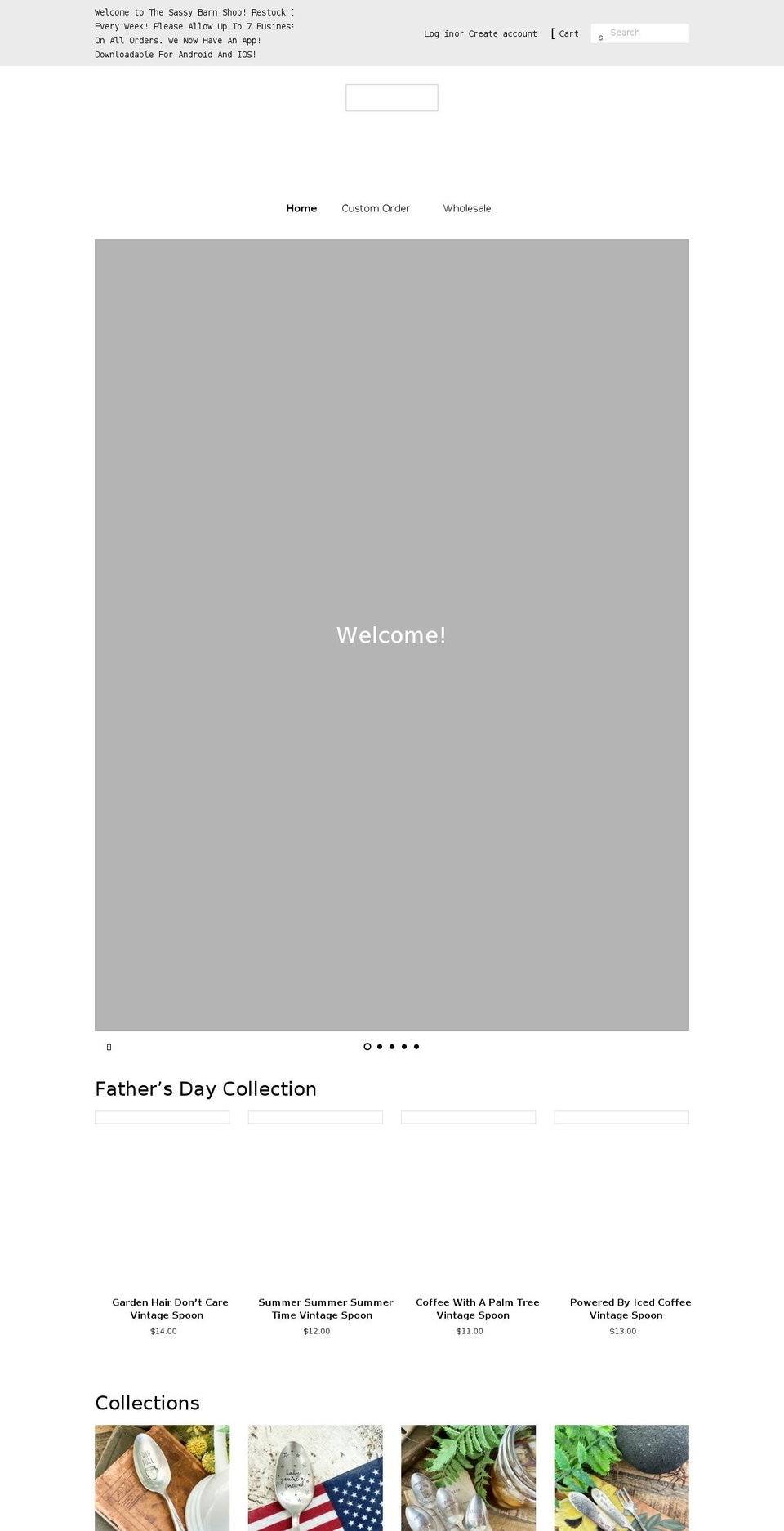 the-sassy-barn.myshopify.com shopify website screenshot