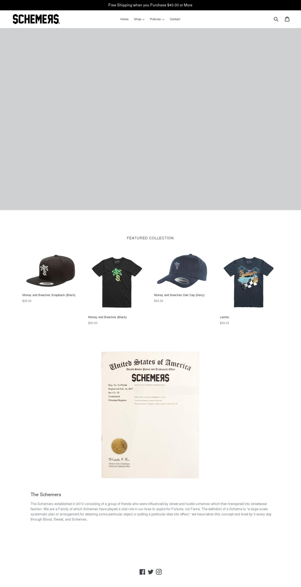 the-schemers.com shopify website screenshot