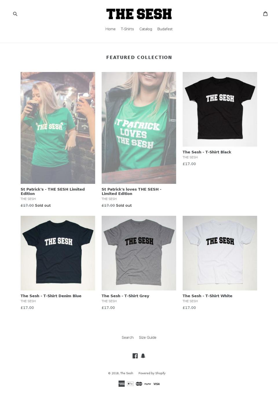 the-sesh.com shopify website screenshot