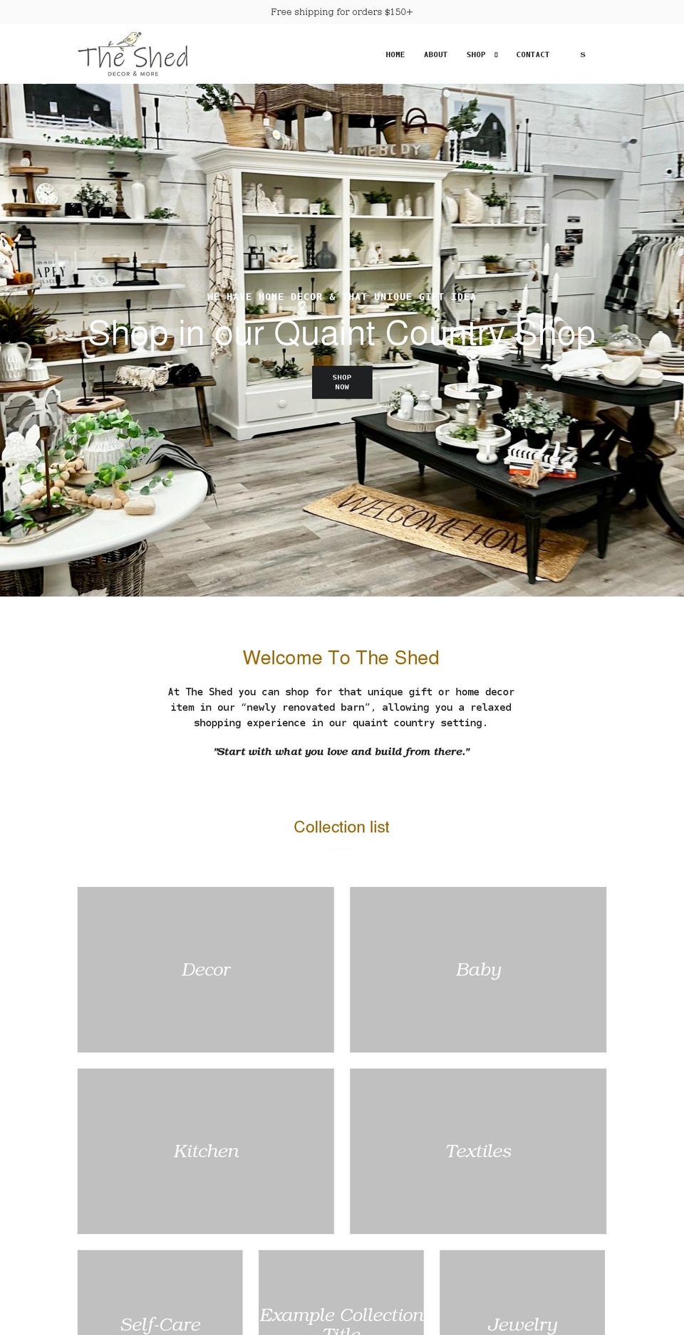 the-shed.ca shopify website screenshot