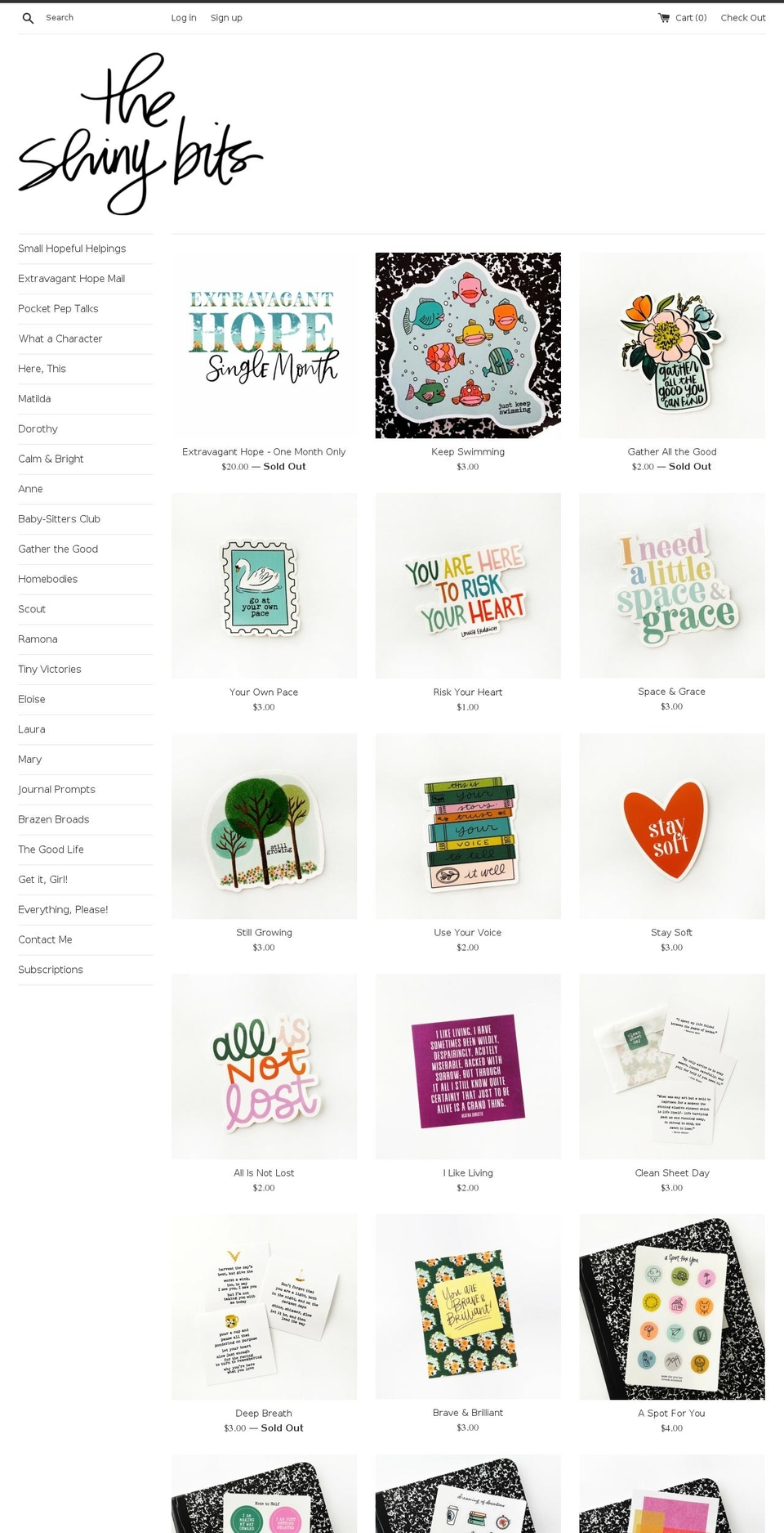the-shiny-bits.myshopify.com shopify website screenshot