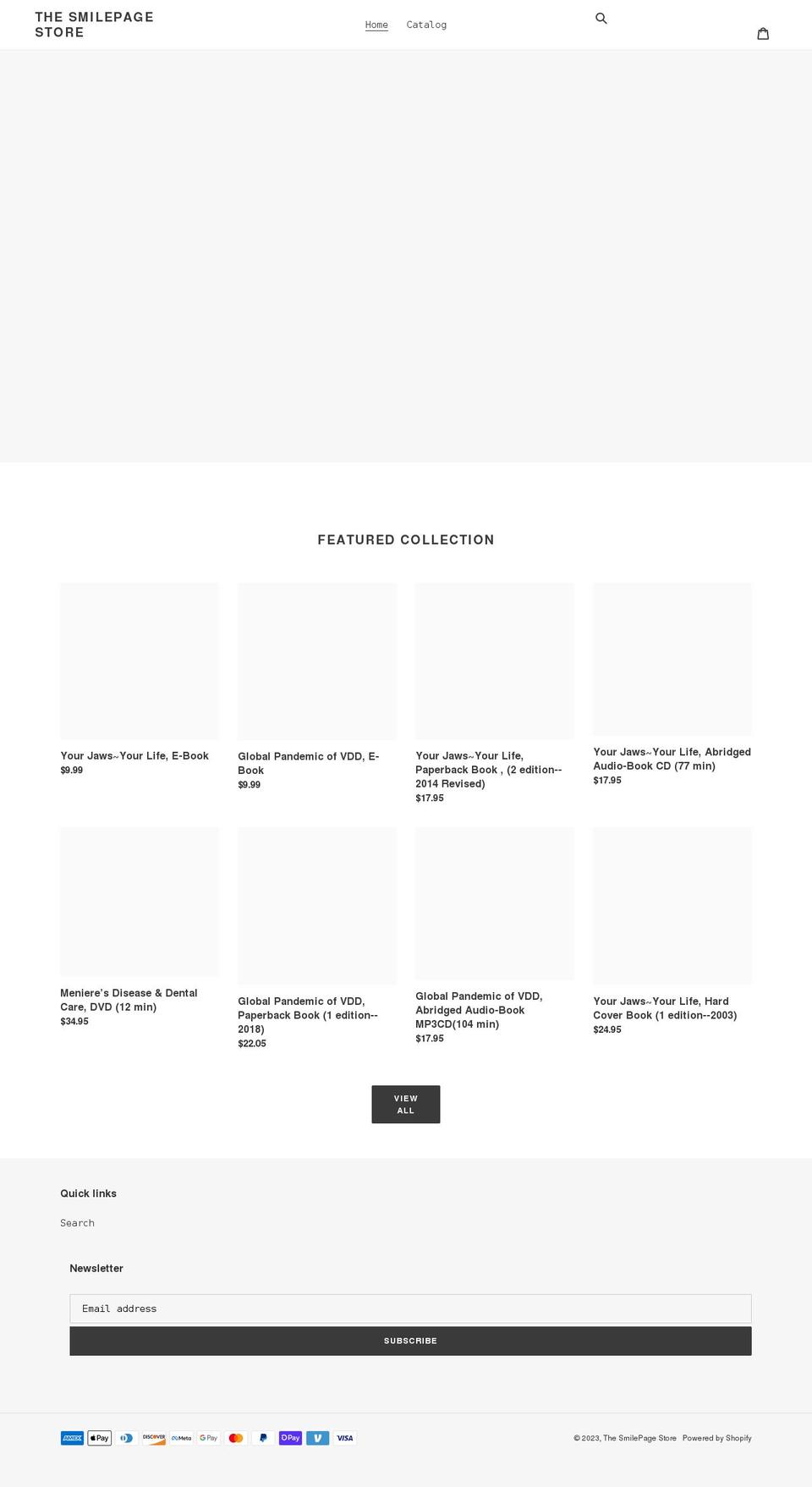 the-smilepage-store.myshopify.com shopify website screenshot